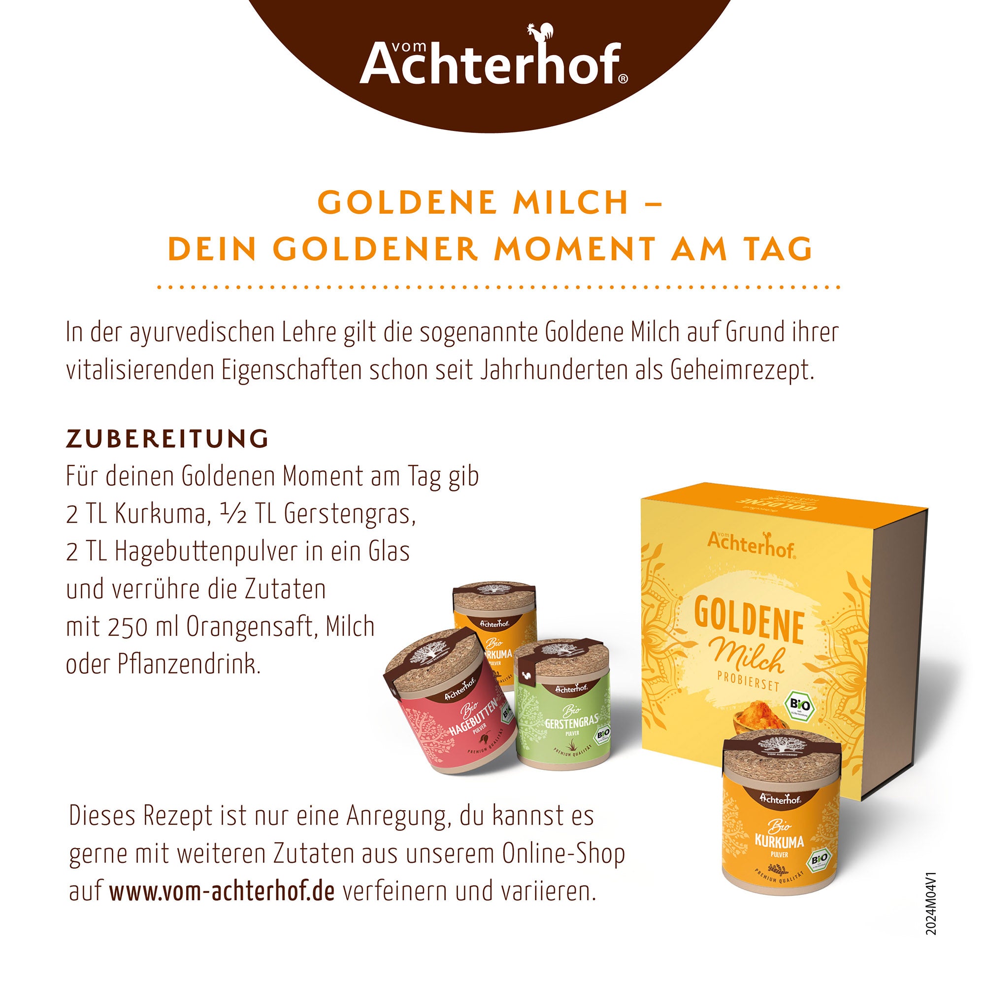 Goldene Milch Probierset Bio