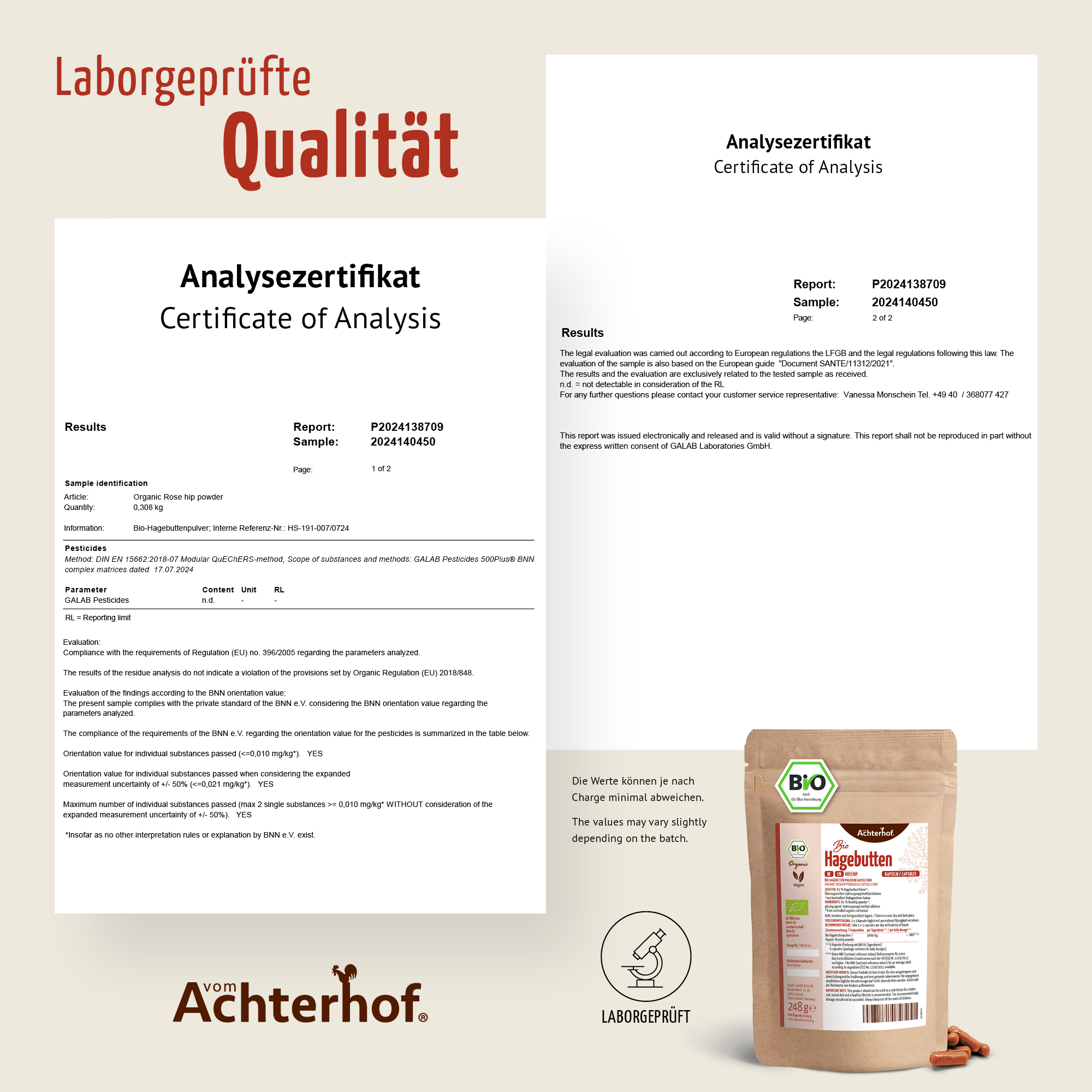 Hagebutten Kapseln Bio Nachfüllpack (400 Kapseln)