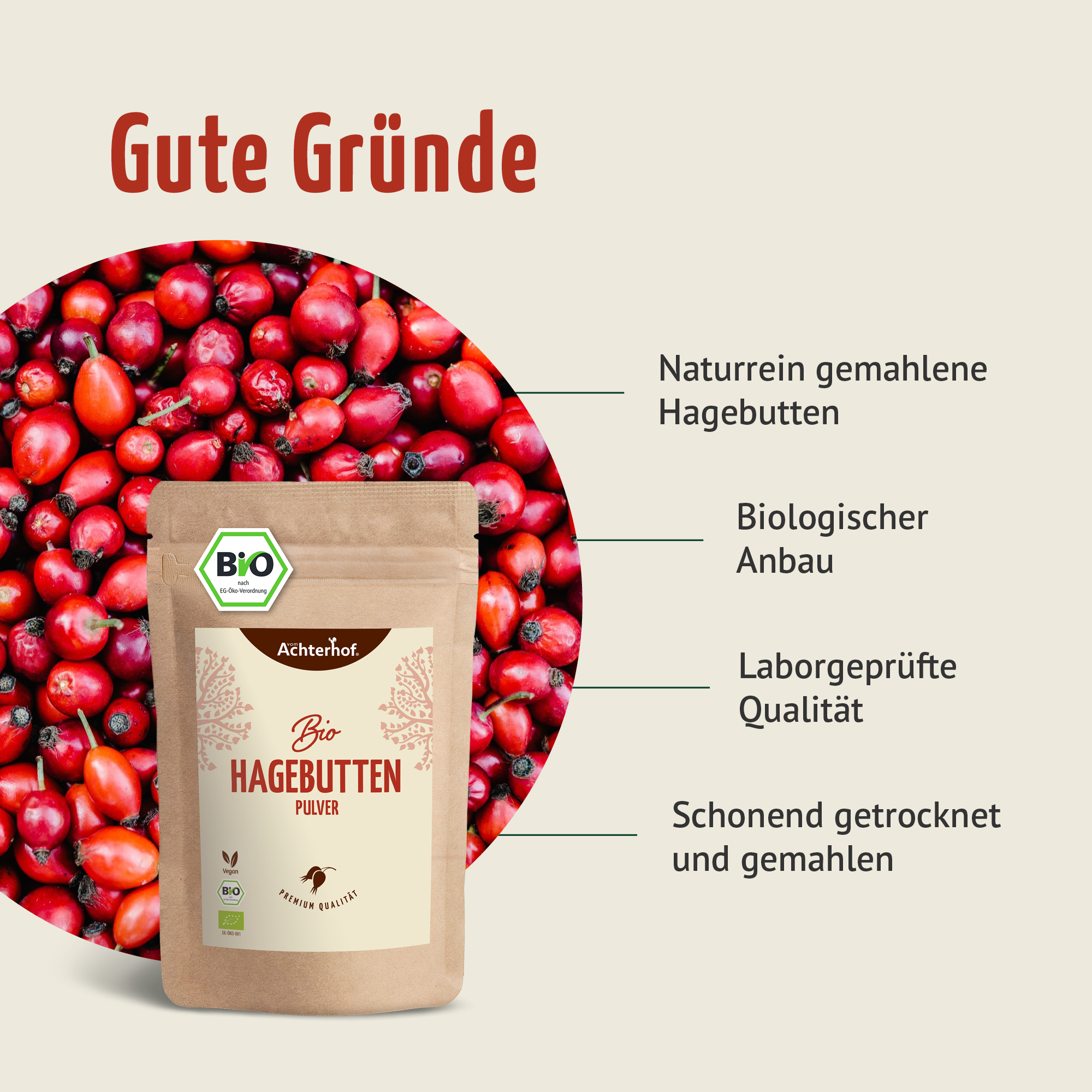 Hagebuttenpulver Bio (1000g)