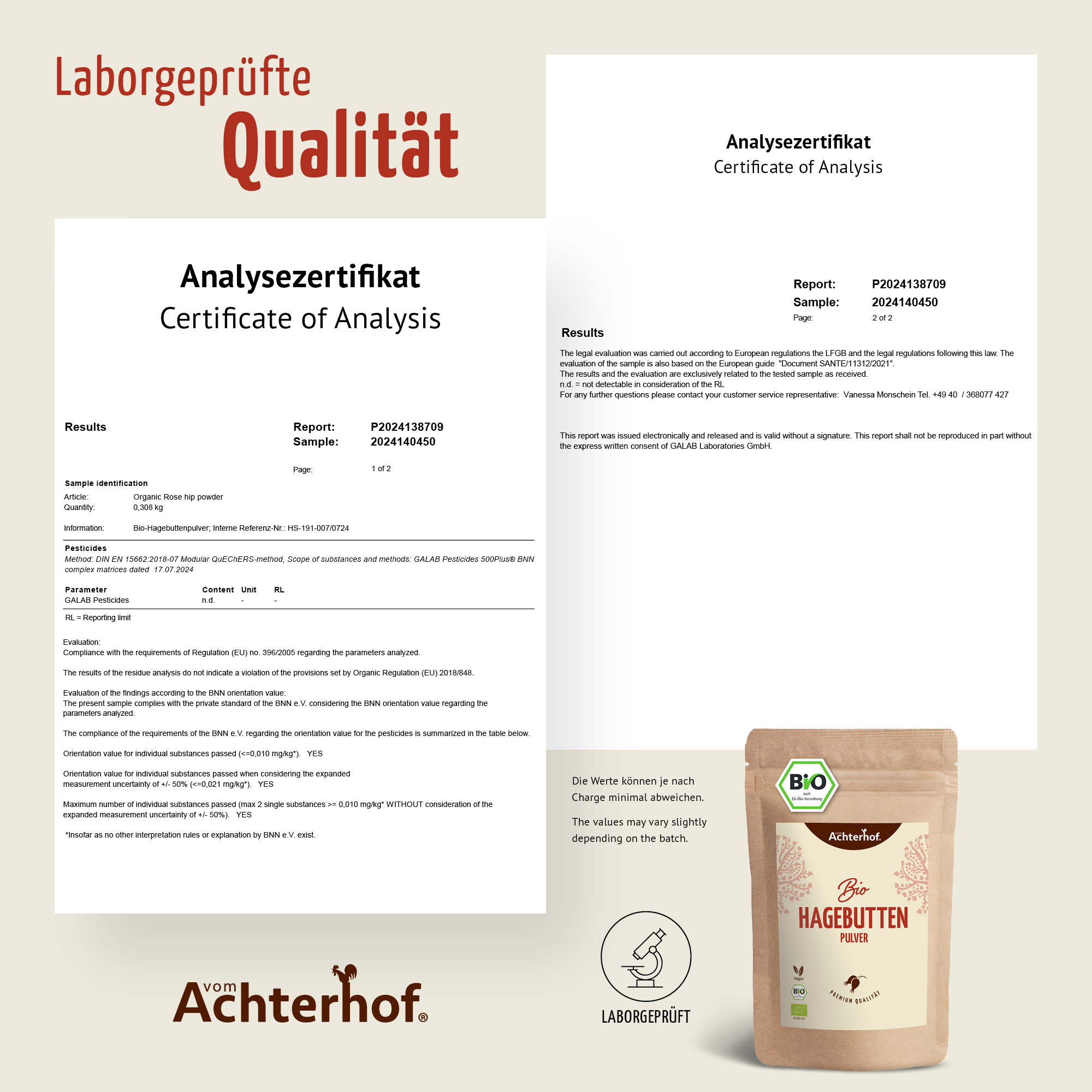 Hagebuttenpulver Bio (500g)