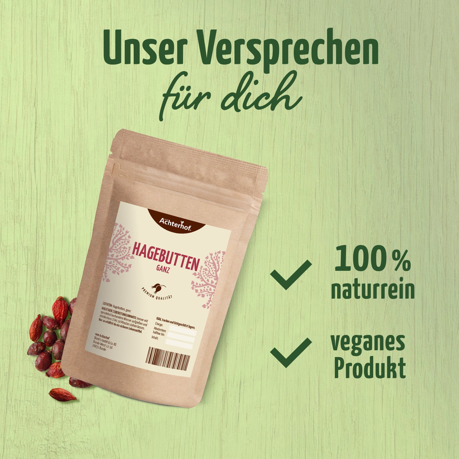 Hagebutten ganz getrocknet (1000g)