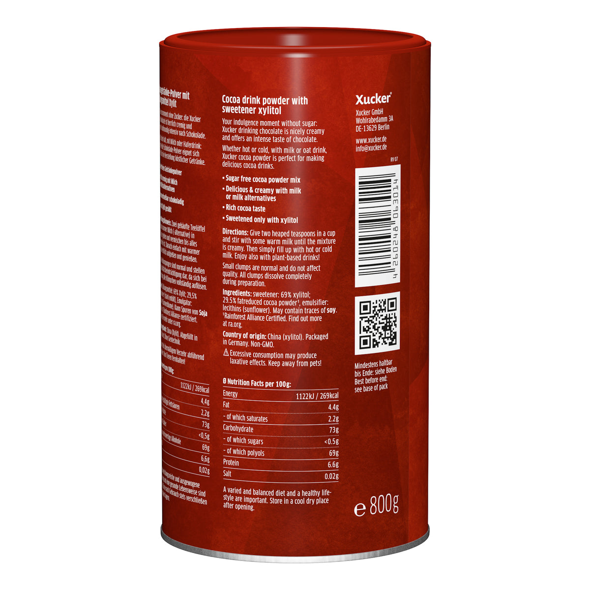 Xucker Chocolat chaud (800g)
