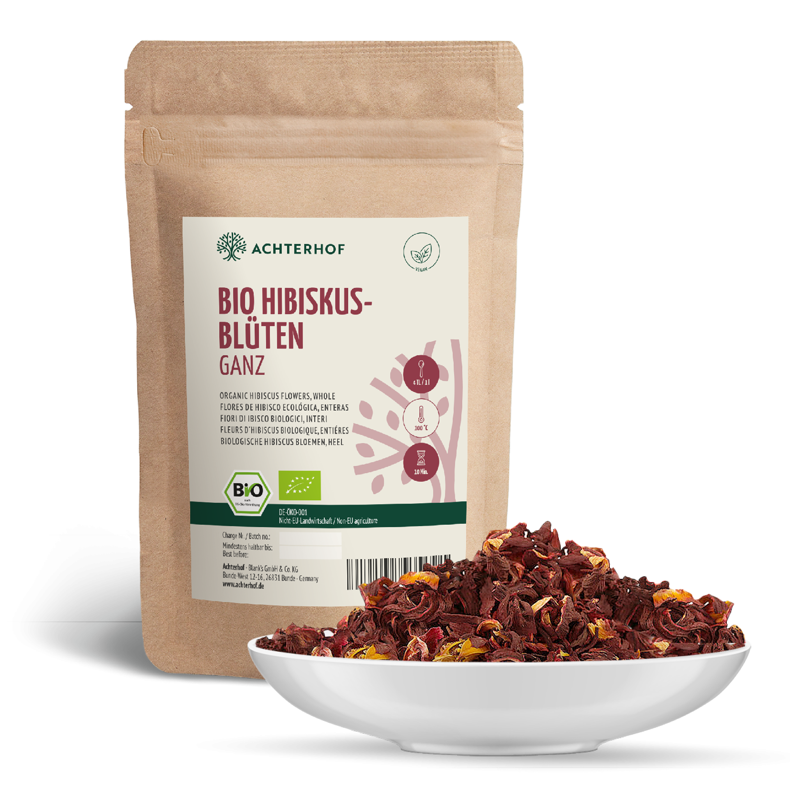 Bio Hibiskusblüten ganz (1000g)