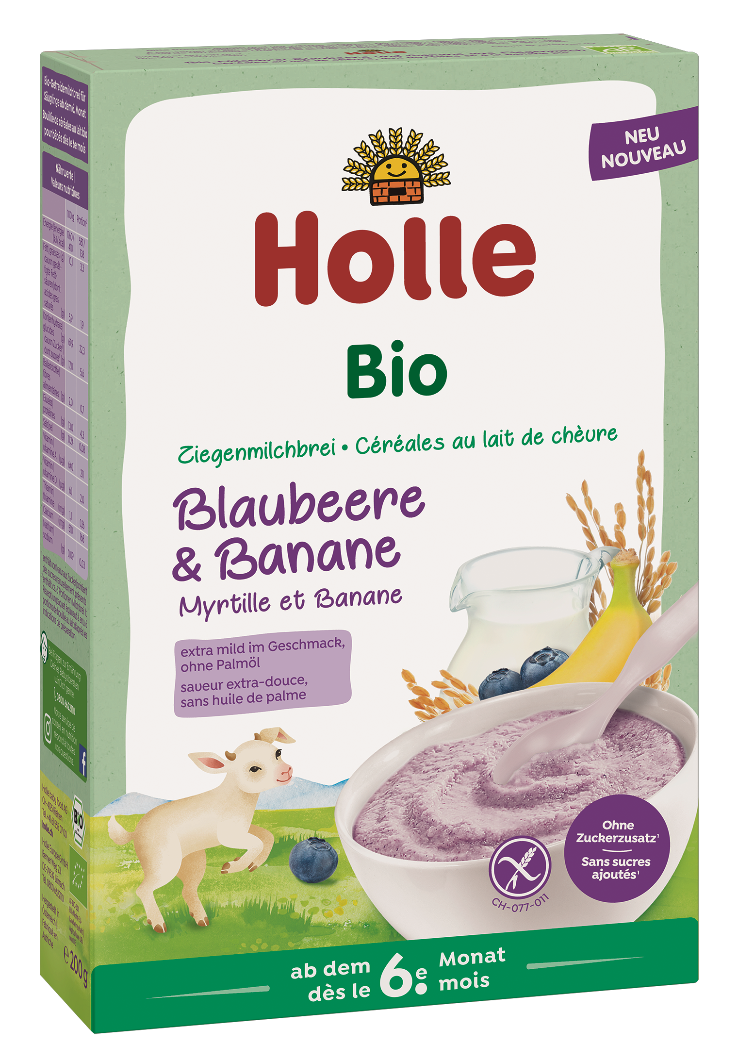 Bouillie lactée bio au lait de chèvre à partir de 6 mois (200g)