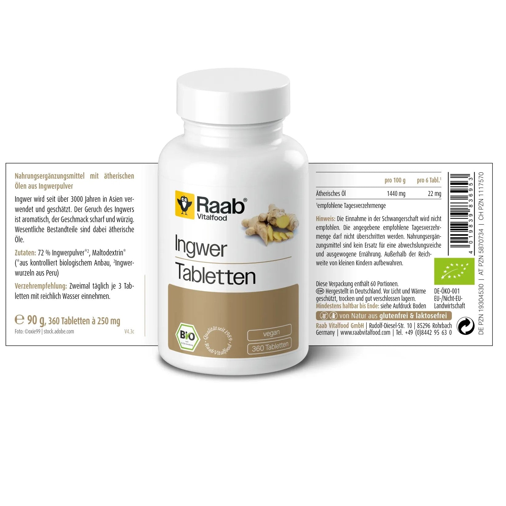 Bio Ingwer (360 Tabletten)