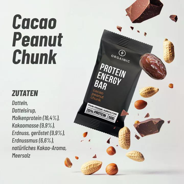 Barres protéinées bio énergie cacao arachide (12x50g)