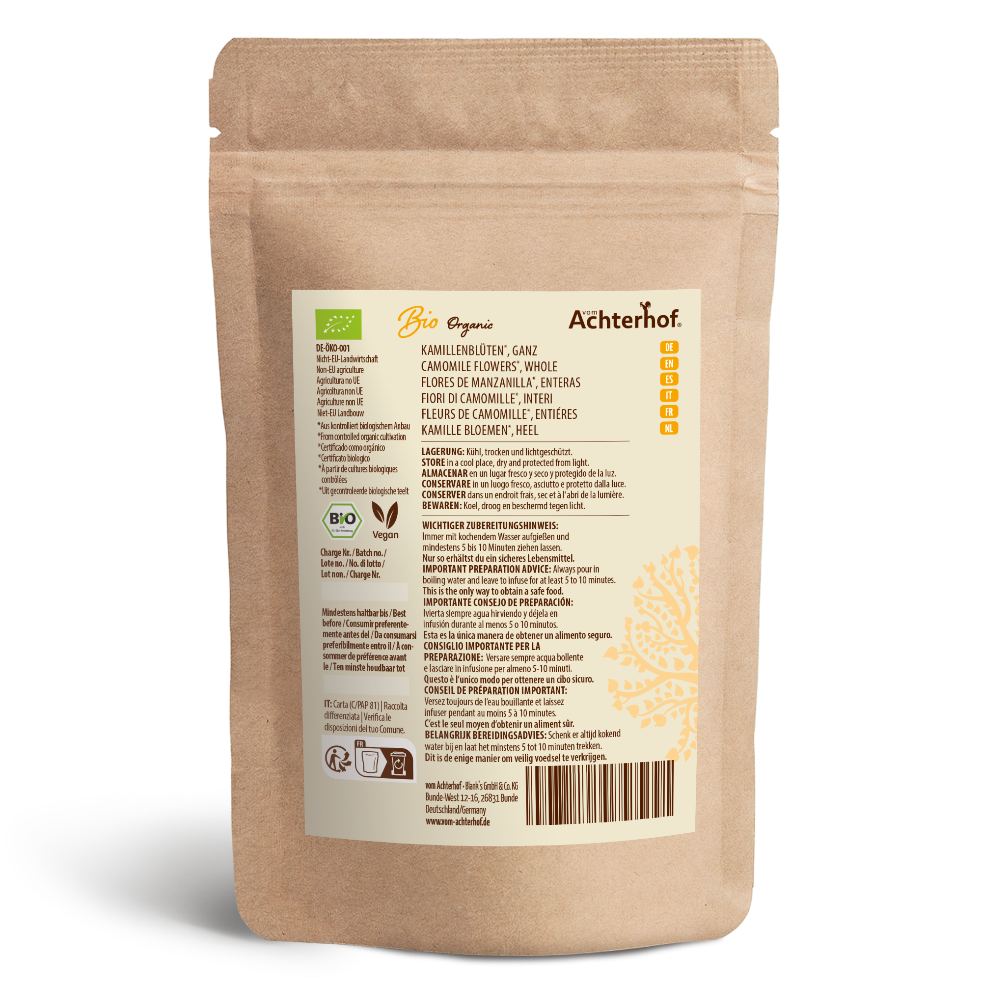 Fleurs de camomille entières bio (250g)