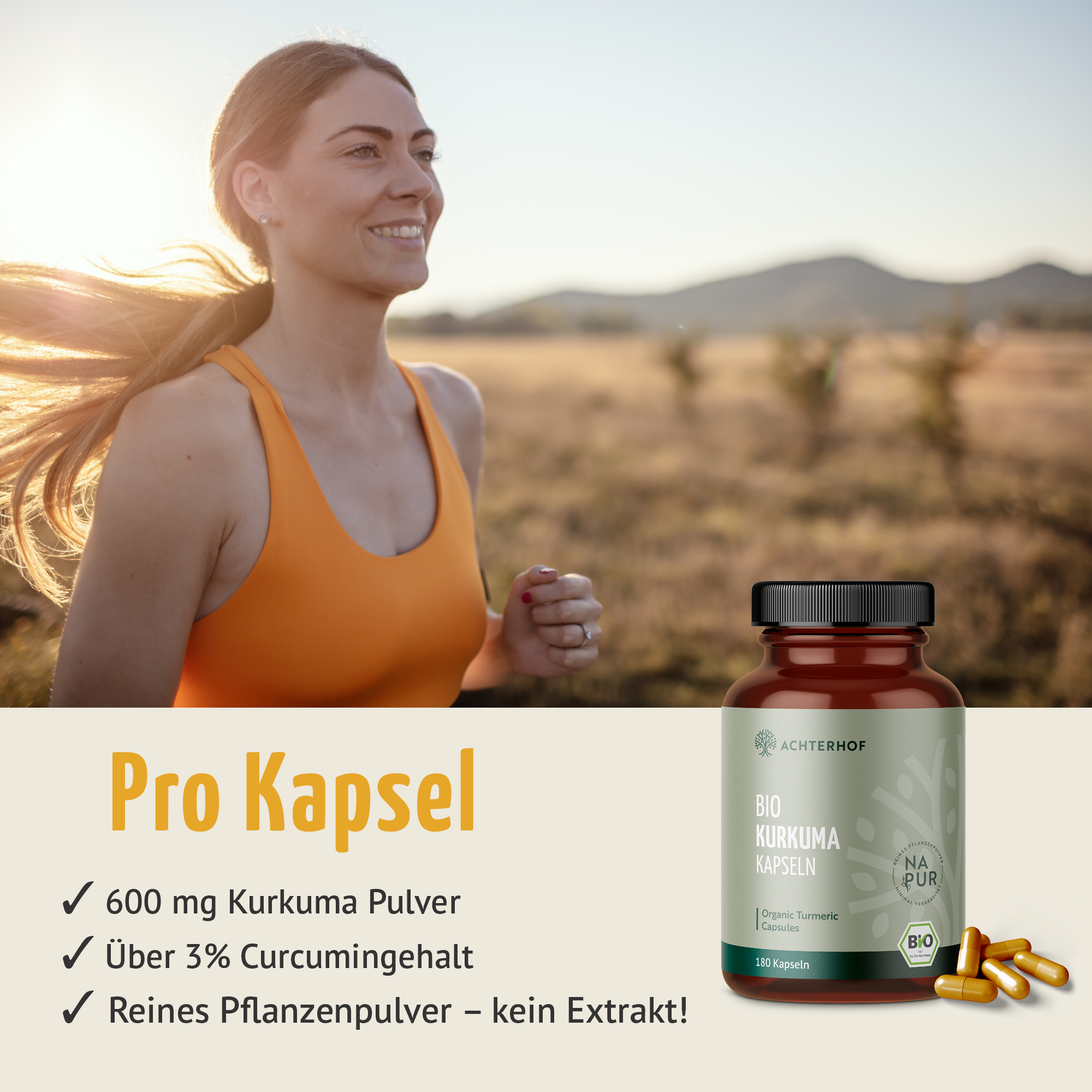 Kurkuma Kapseln Bio (180 Kapseln)