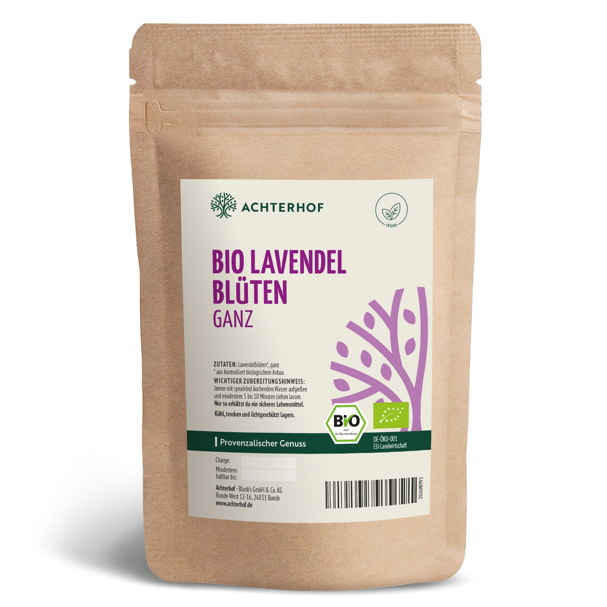 Fleurs de lavande entières Bio (500g)
