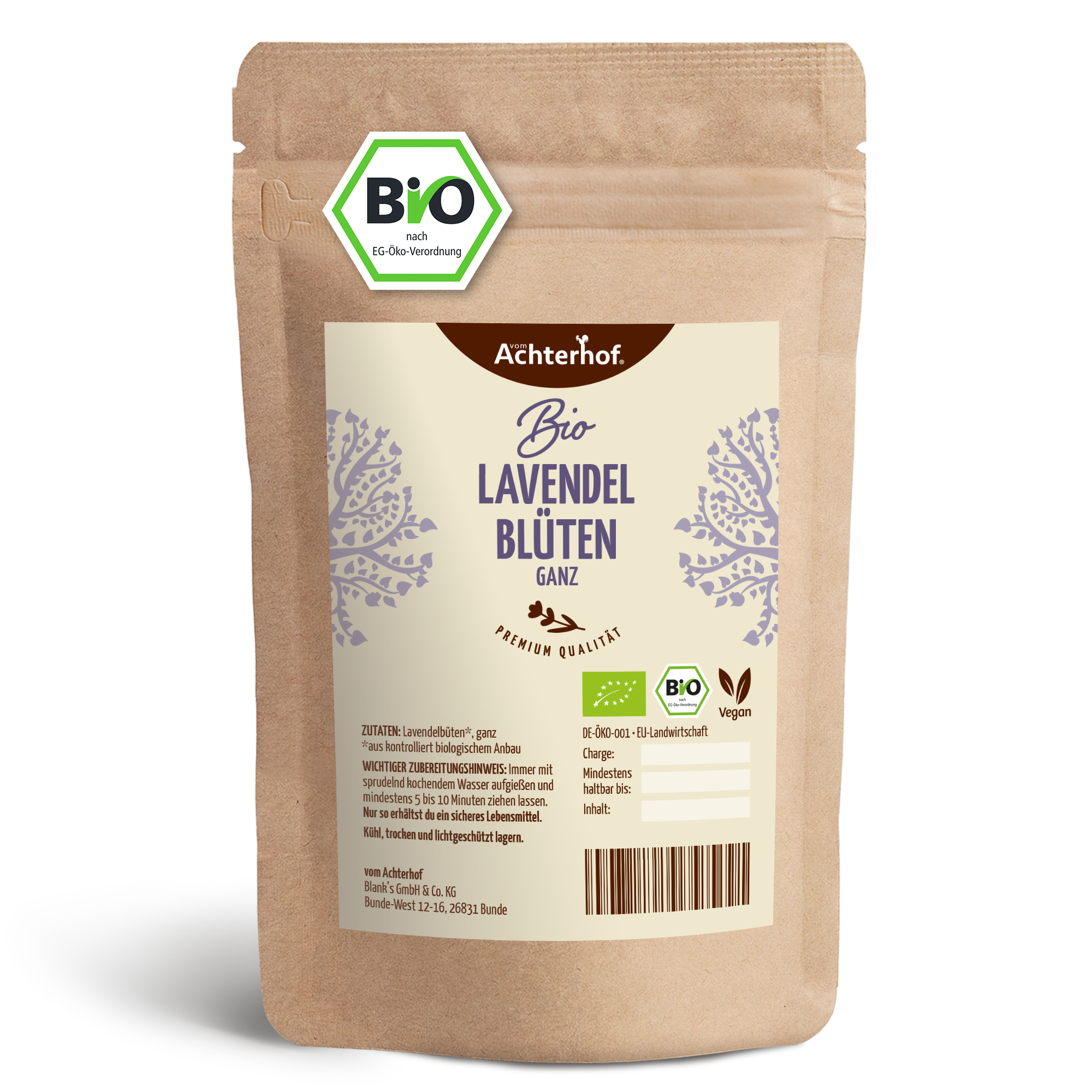 Lavendelblüten ganz Bio (500g)