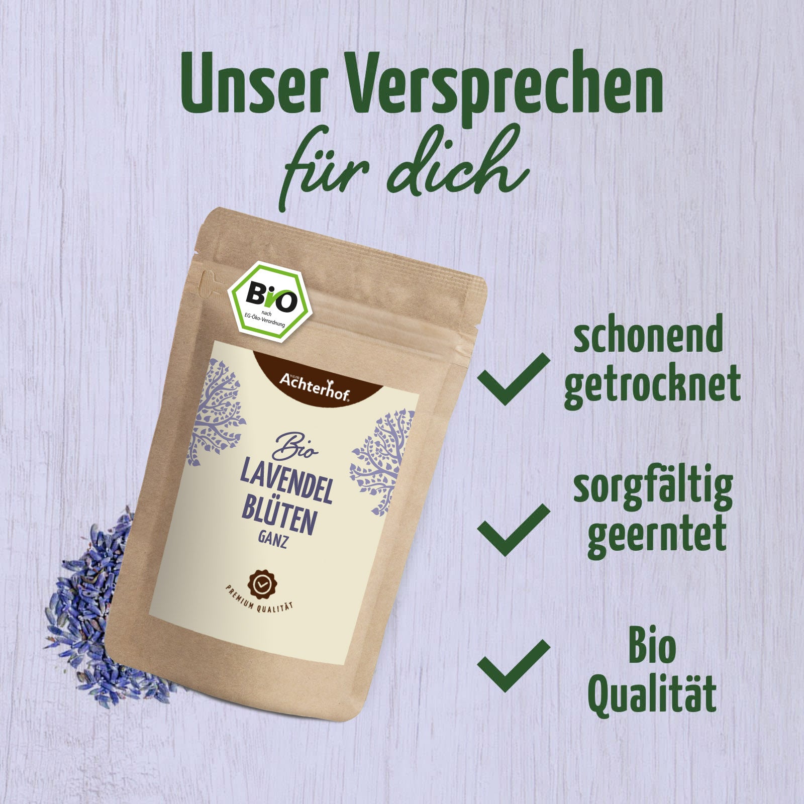 Fleurs de lavande entières Bio (500g)