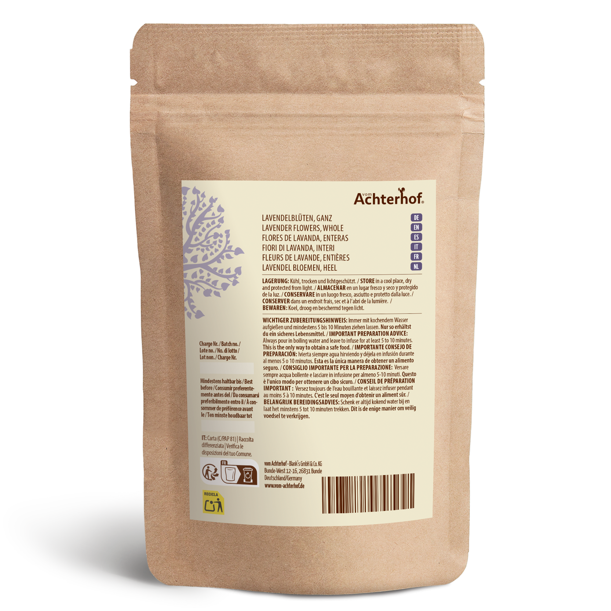 Fleurs de lavande entières (1000g)