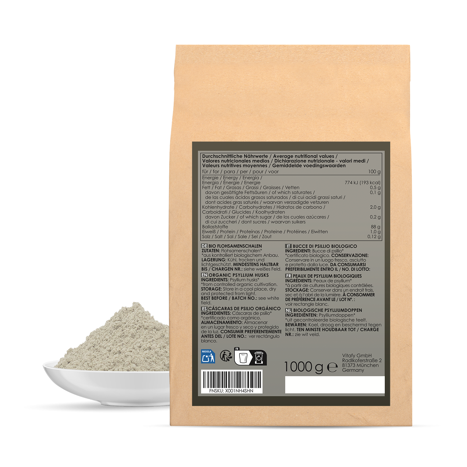 Psyllium blond bio (1000g)