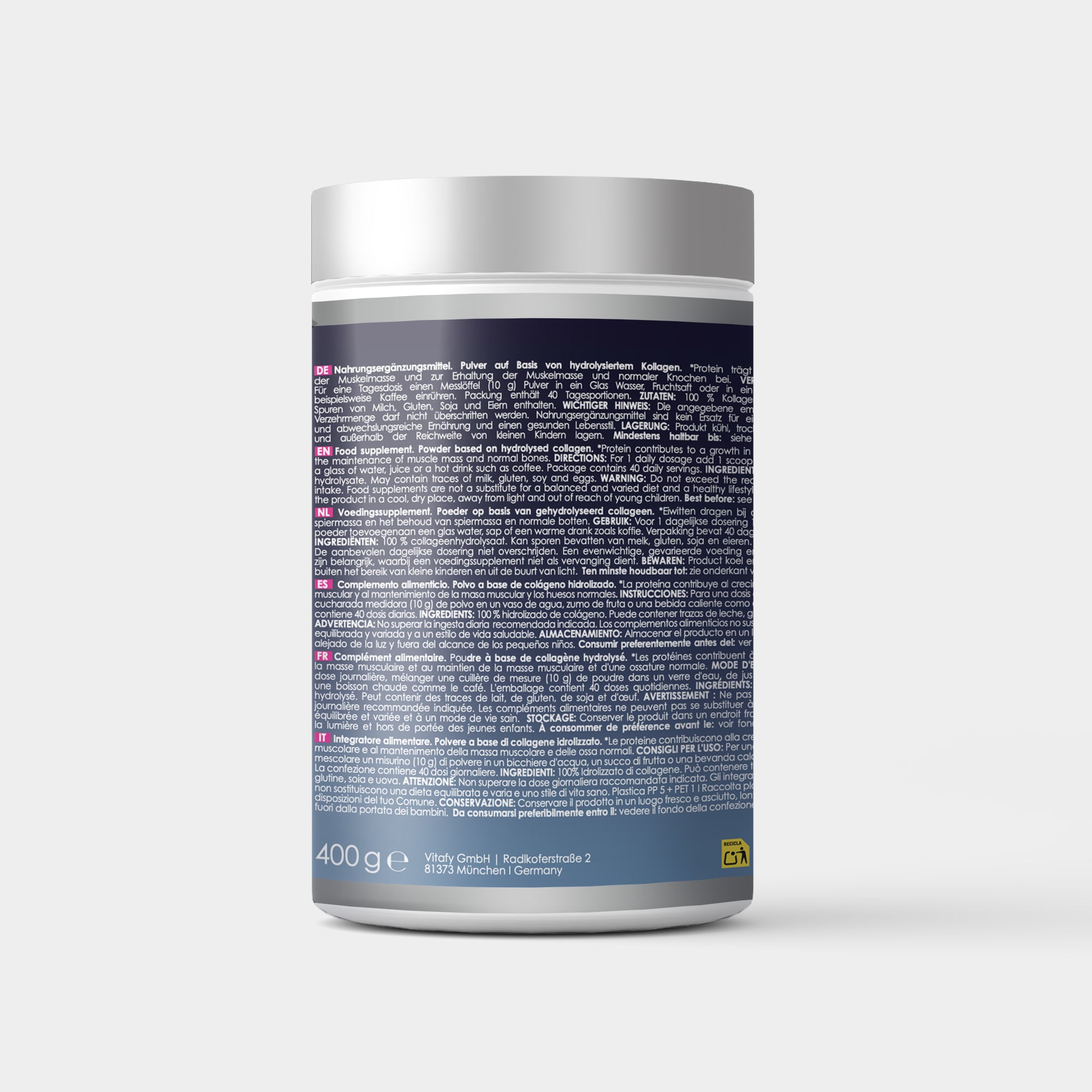 Kollagen Proteinpulver - 400g - Neutral