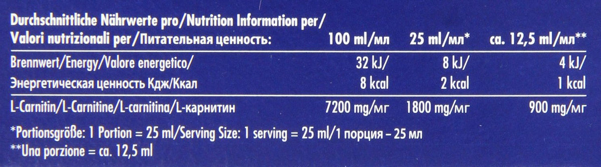 L-Carnitine Liquide (20x25ml)