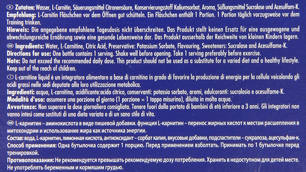 L-Carnitine Liquide (20x25ml)