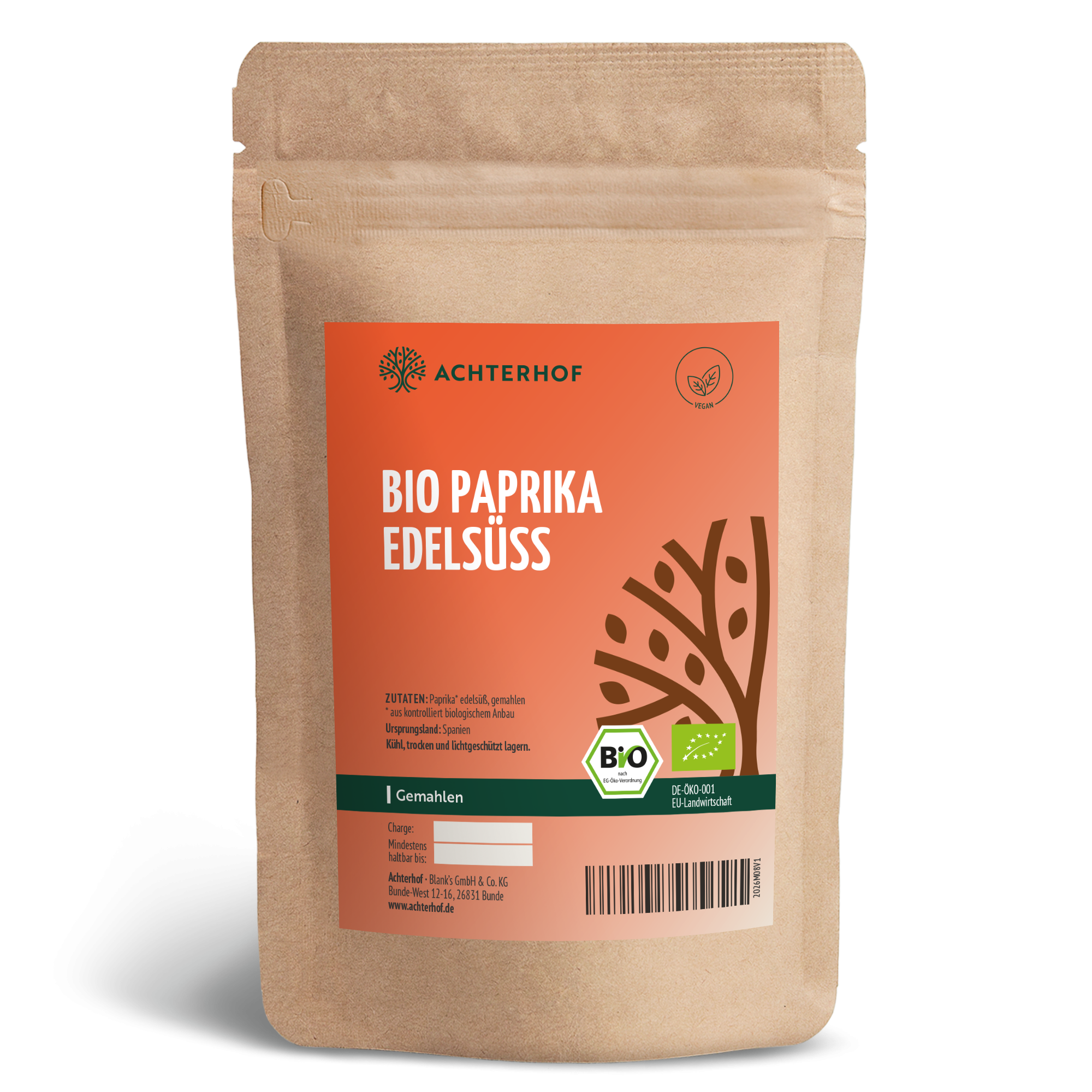 Paprika doux moulu bio (500g)