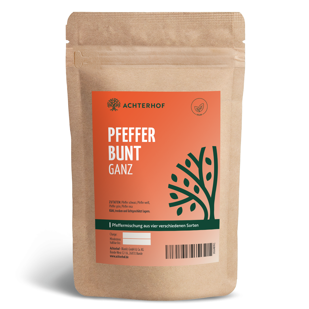 Poivre en grains mélange 5 baies (250g)
