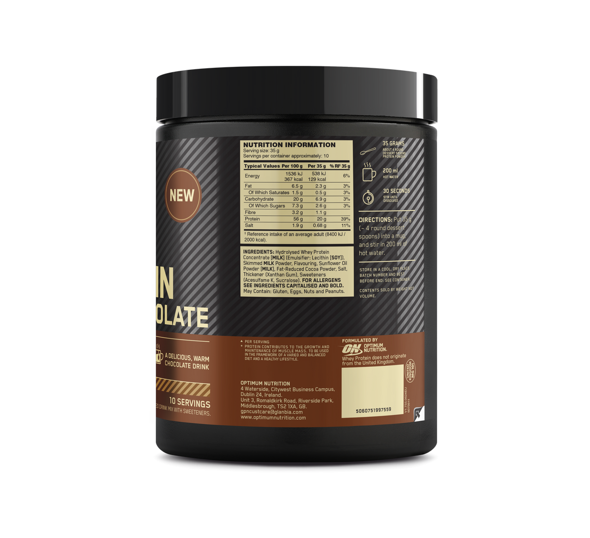 Chocolat chaud protéiné (350g)