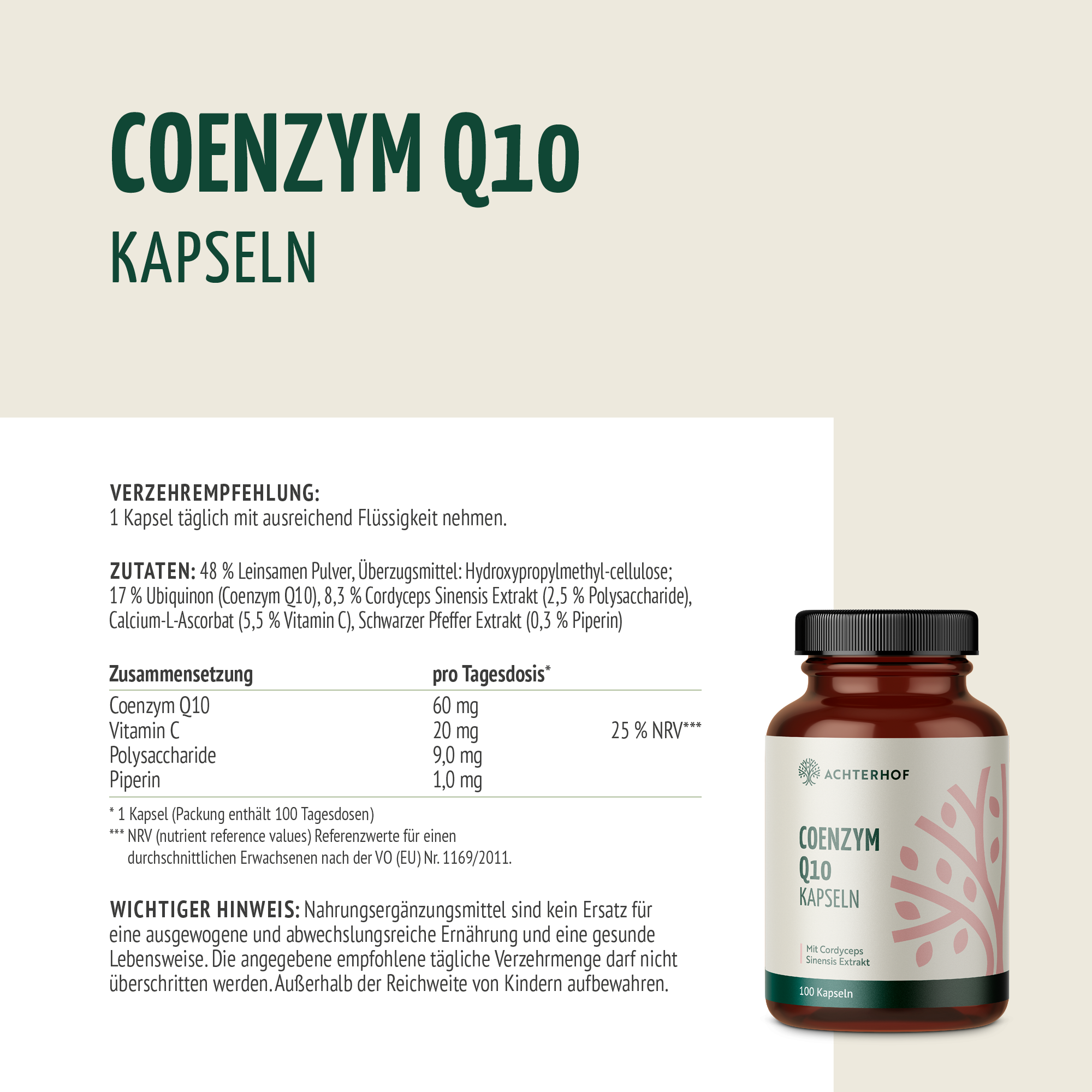 Coenzyme Q10 (100 gélules)