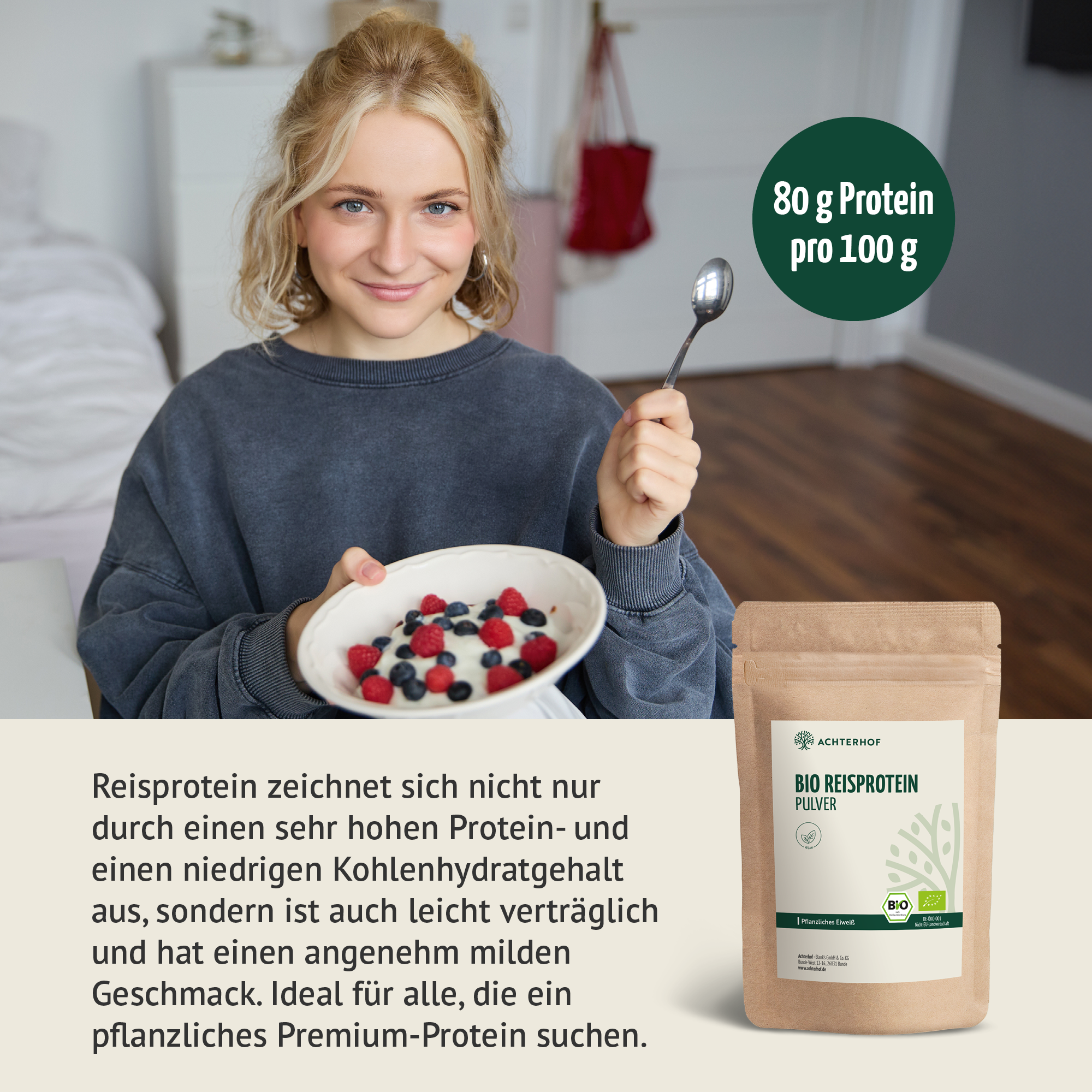 Bio Reisprotein Pulver (250g)