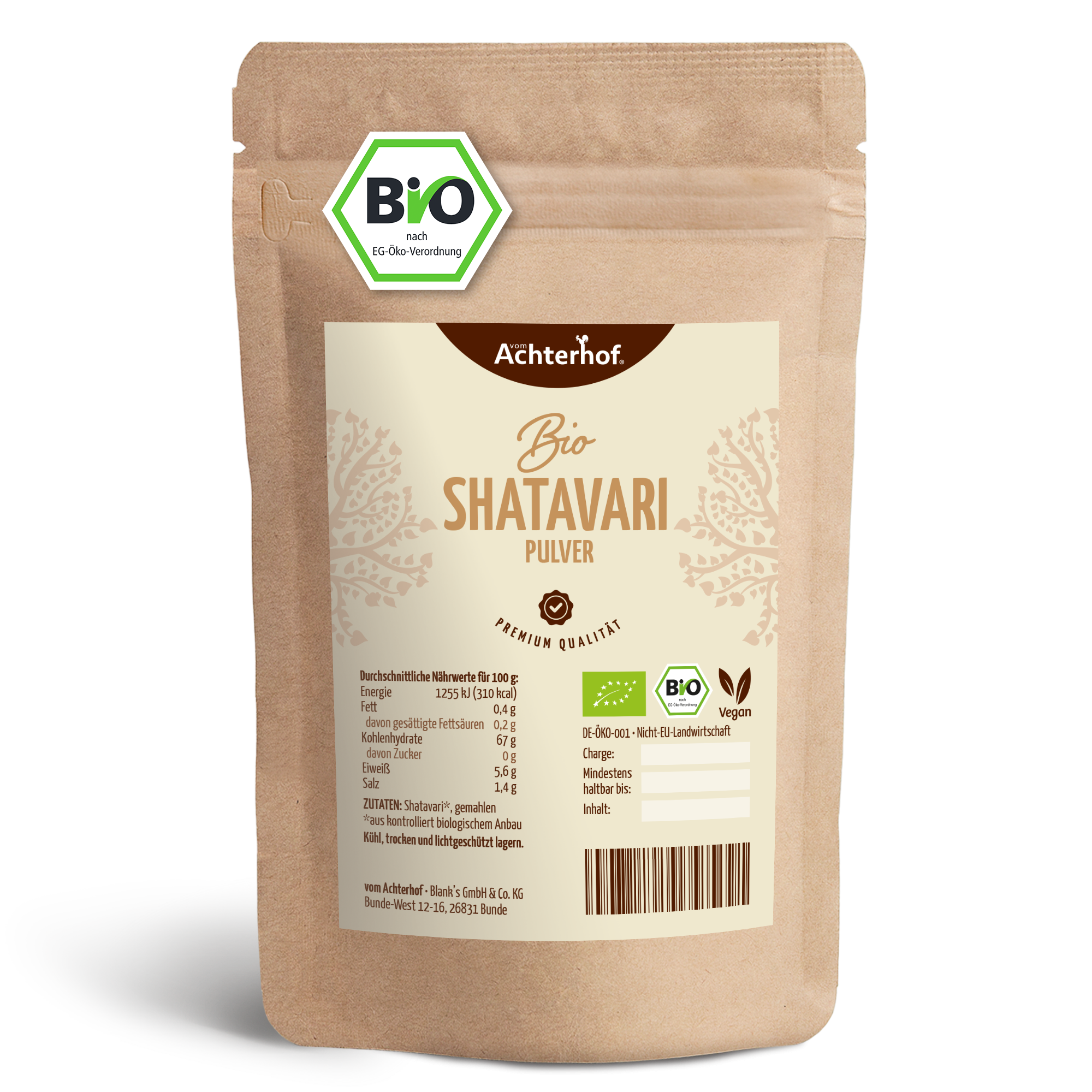Shatavari Pulver Bio (500g)