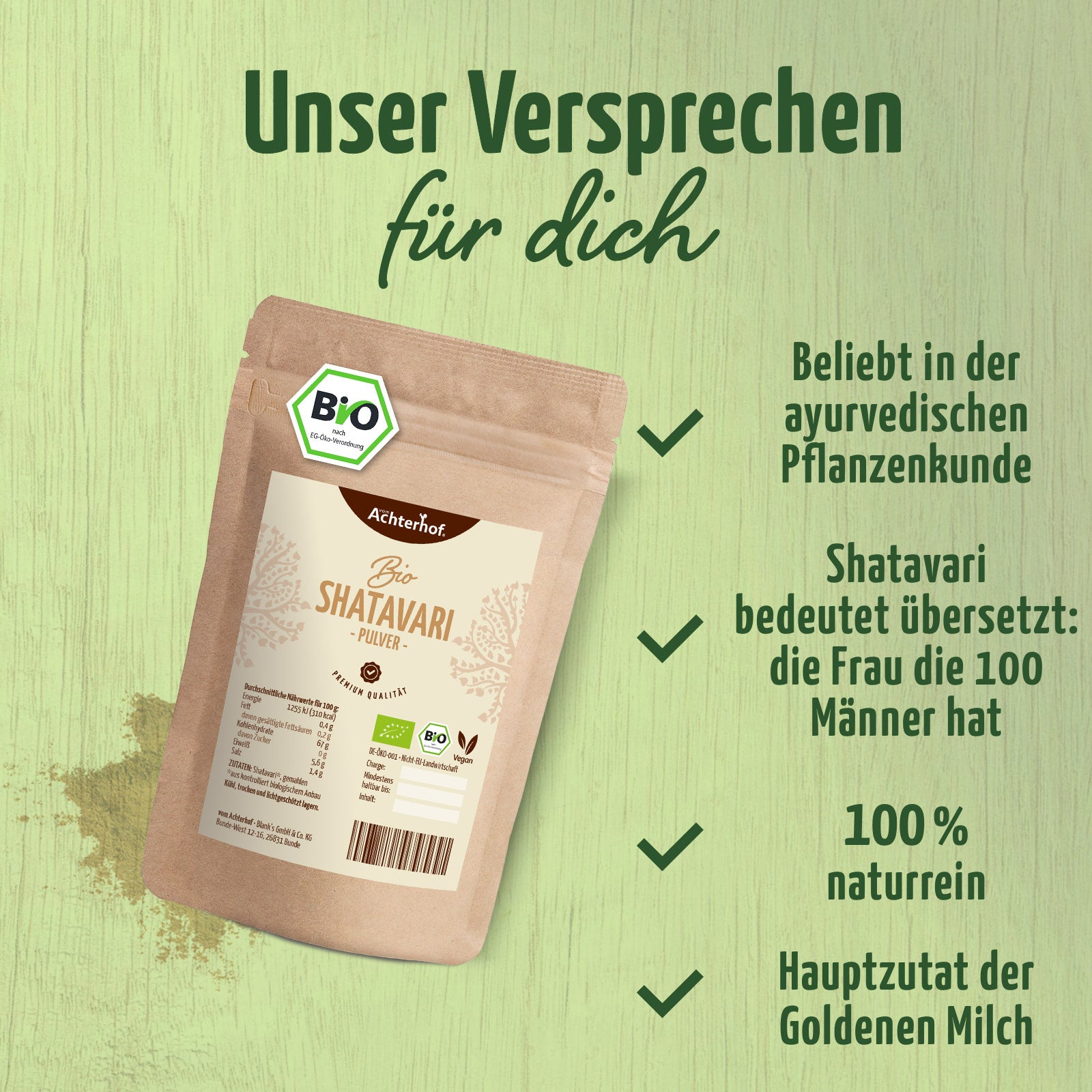 Shatavari Pulver Bio (500g)