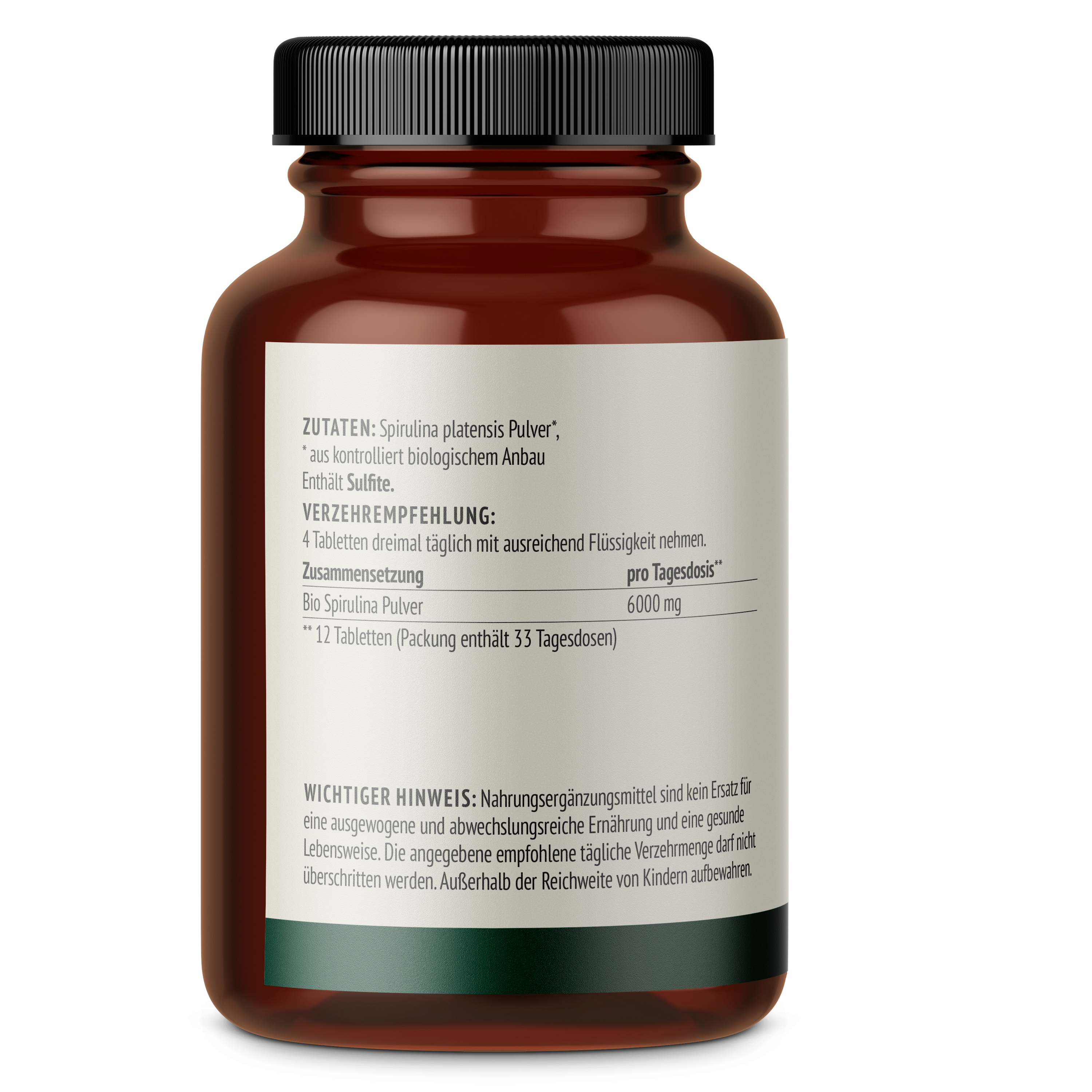 Spirulina Algen Tabletten Bio (400 Tabletten)