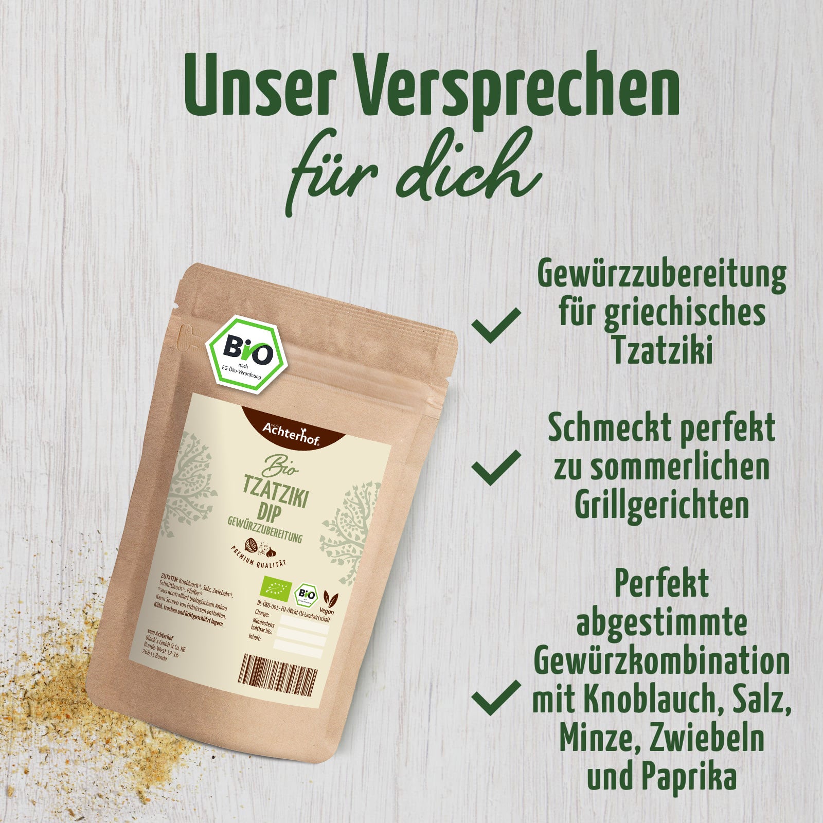 Préparation d'épices pour dip Tzatziki Bio (100g)