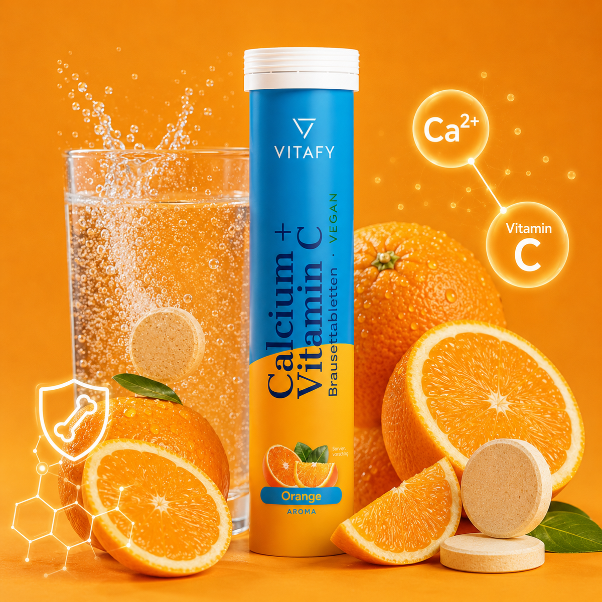 Calcium + Vitamin C - Orange (20 Brausetabletten)
