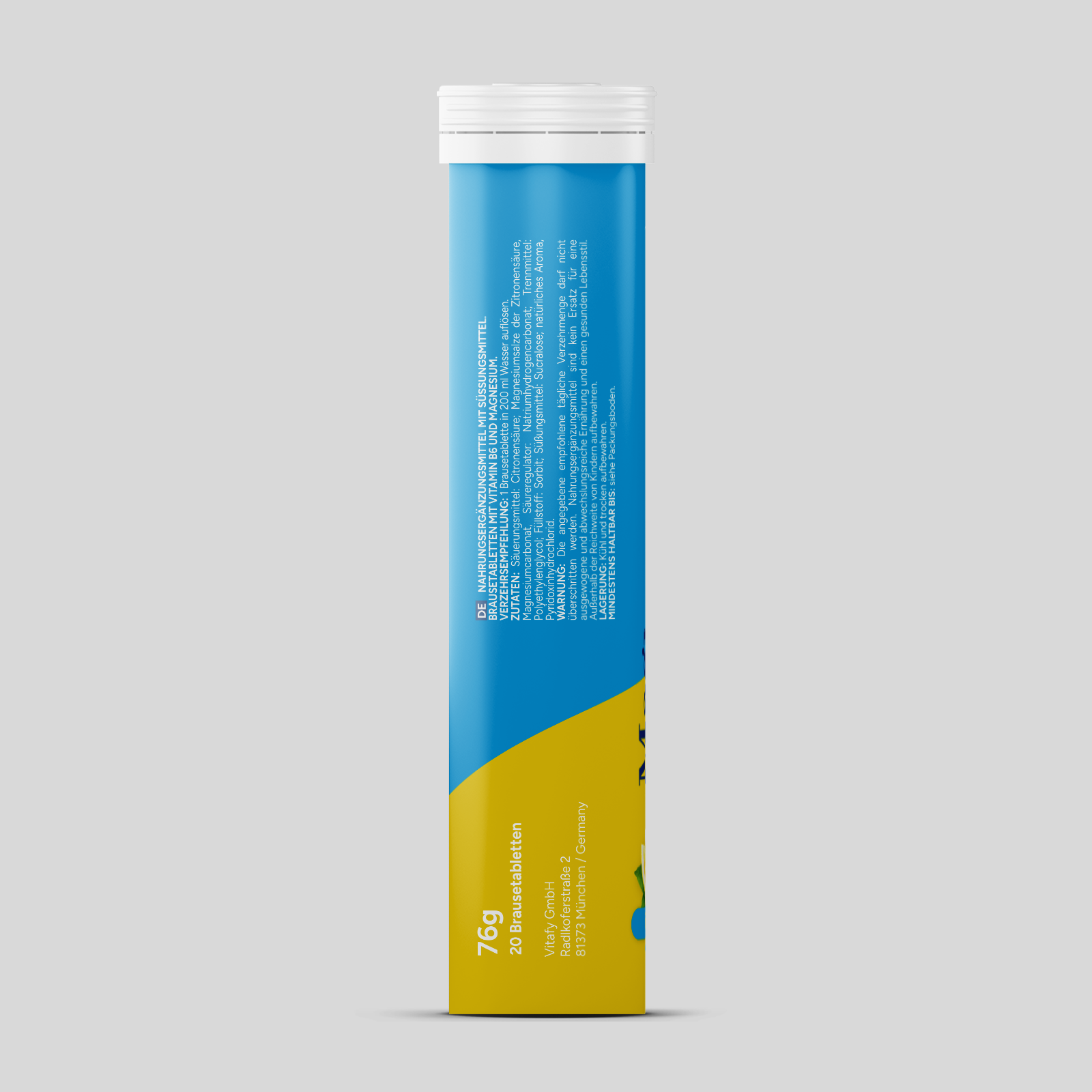 Magnésium + Vitamine B6 - Citron (20 comprimés effervescents) - Lot de 6