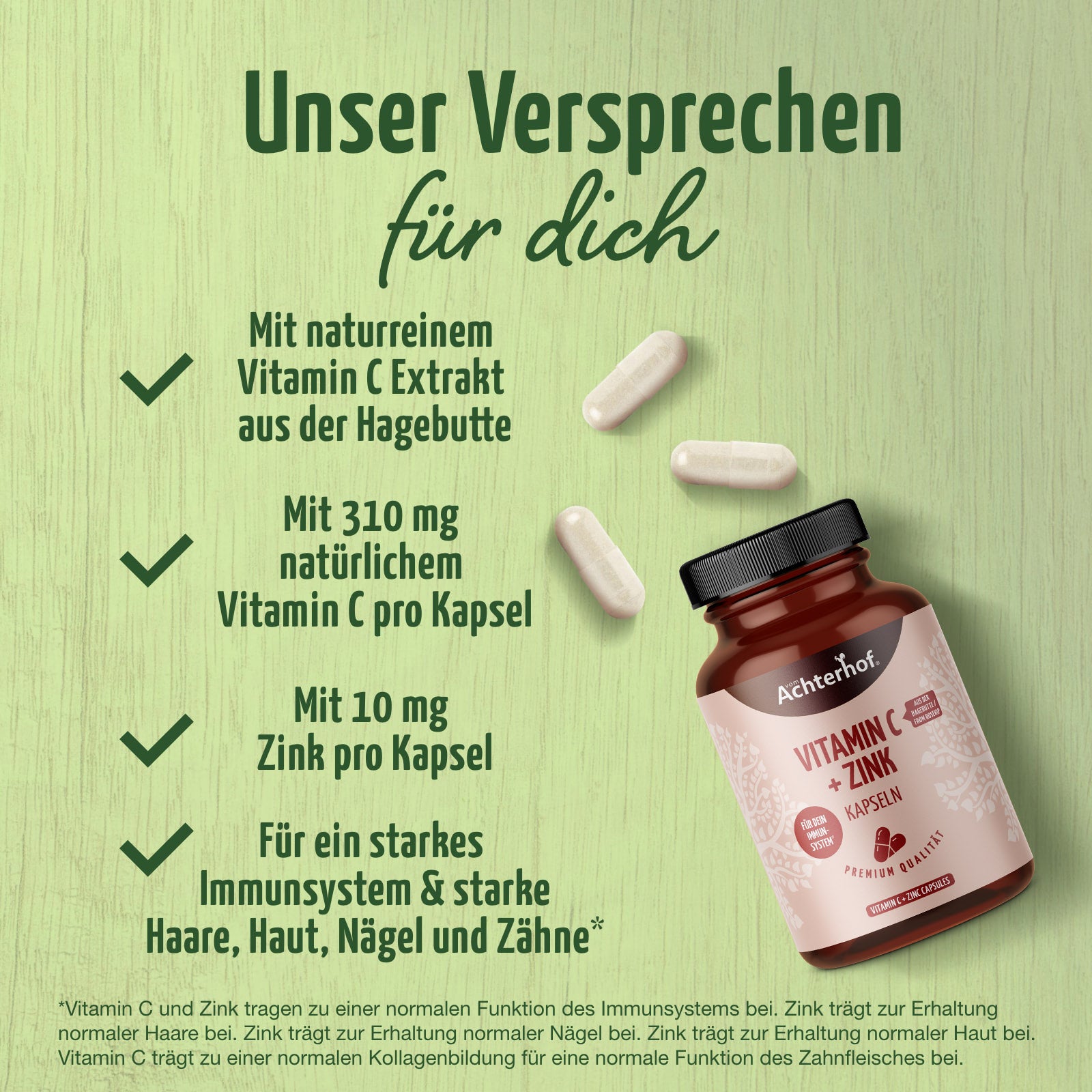 Gélules de Vitamine C et de Zinc (120 gélules)