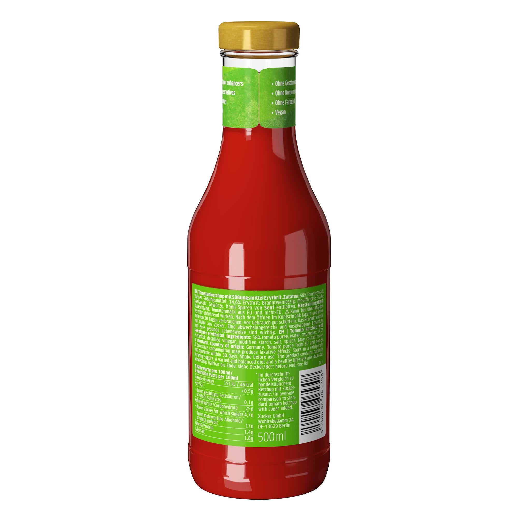 Ketchup léger aux tomates et à l'érythritol (500 ml)