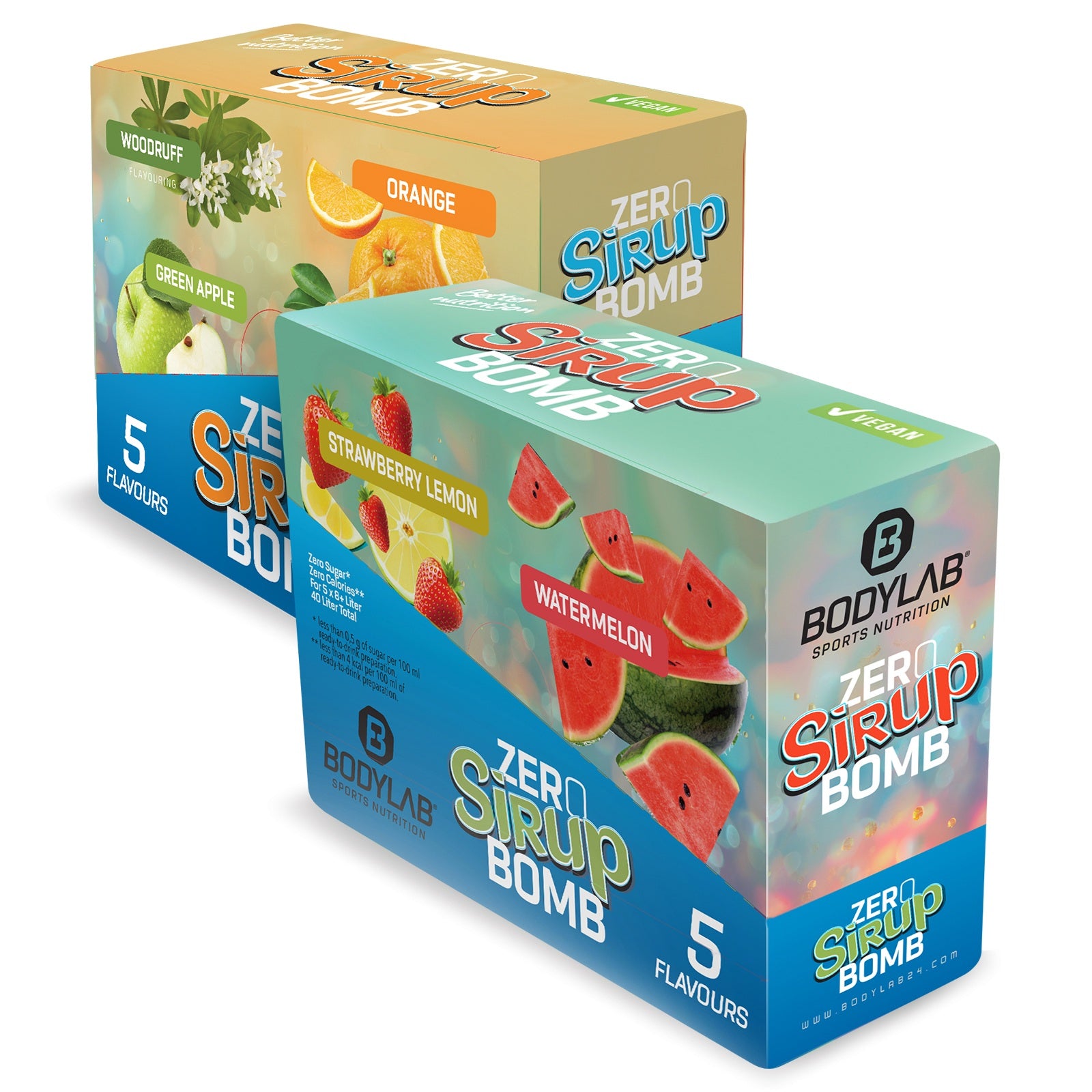 Doppelpack ZERO Sirup BOMB (2 x je 5 x 65ml) Doppelpack ZERO Sirup BOMB (2 x je 5 x 65ml)