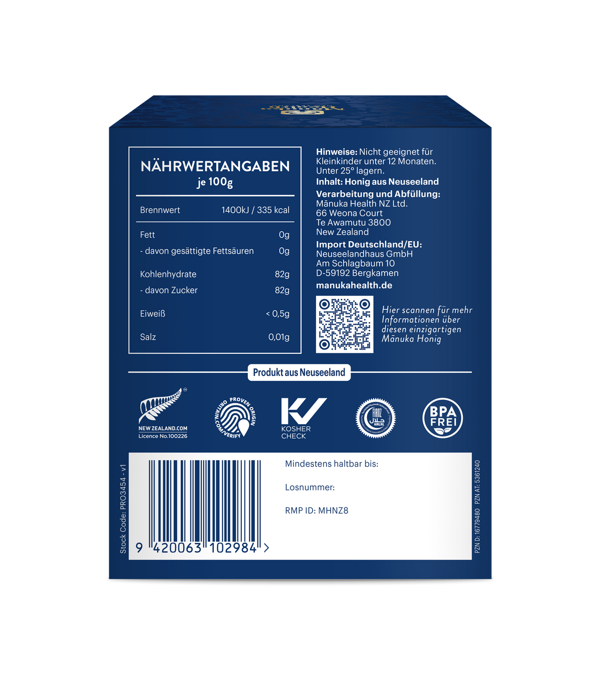Miel de Manuka MGO 850+ (250g)
