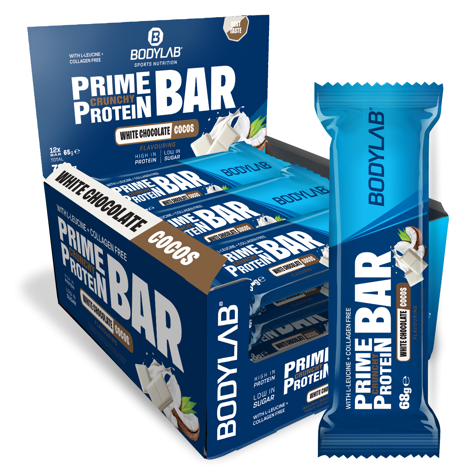 Prime Crunchy Protein Bar - 3 g Leucin (12x65g)