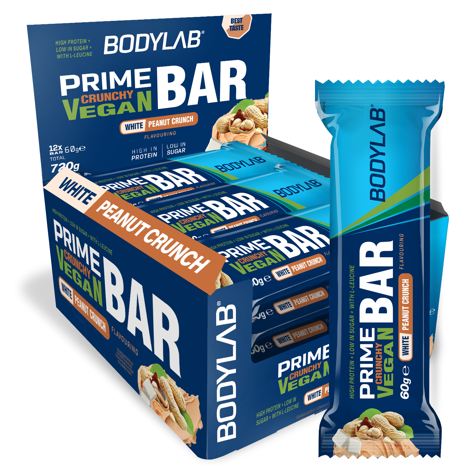 Barre vegan croustillante Prime (12x60g)