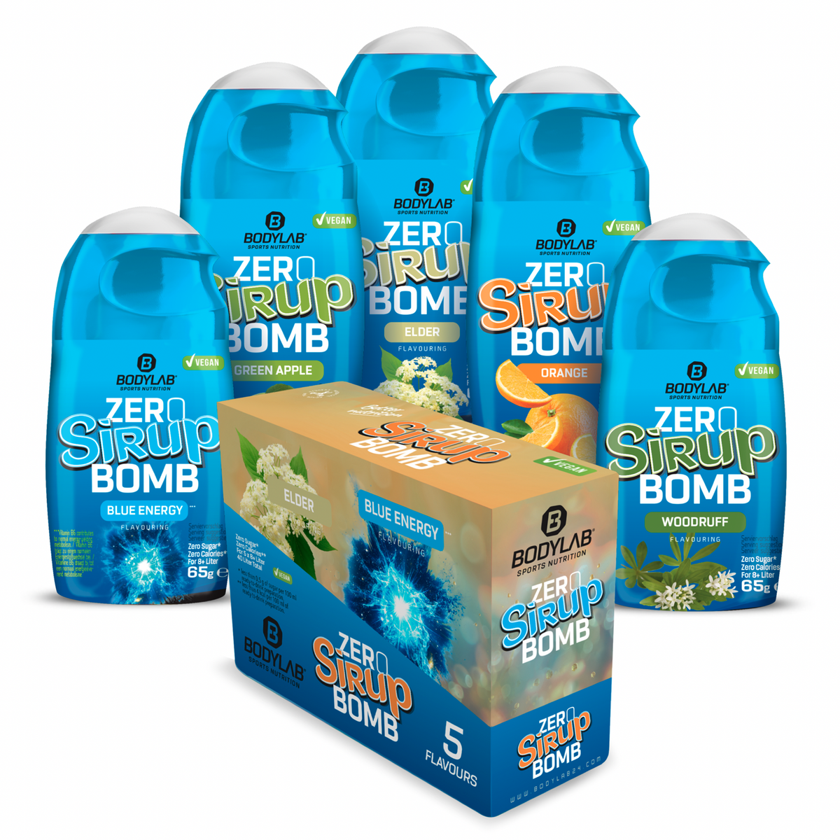 BOMBE de sirop ZÉRO 1.0 - 4.0 Boîte (5x65ml)
