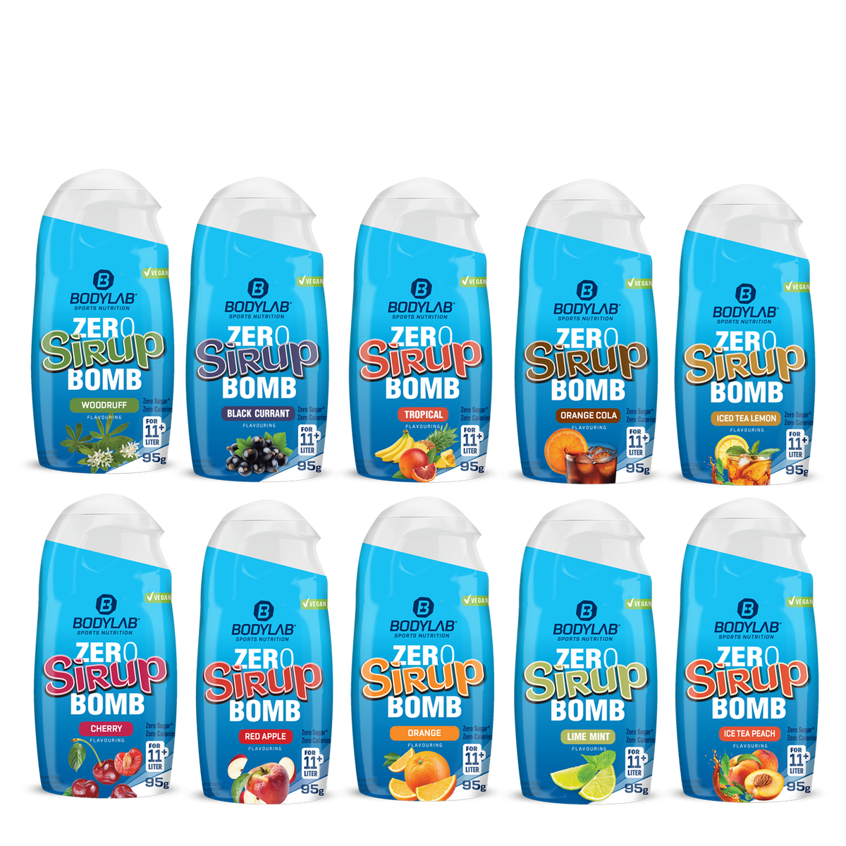 Box Bestseller ZERO Sirop BOMB (10x95ml)