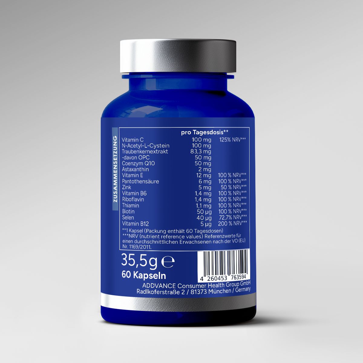 Q10 Zellschutz Komplex mit OPC, NAC und Astaxanthin (60 Kapseln)