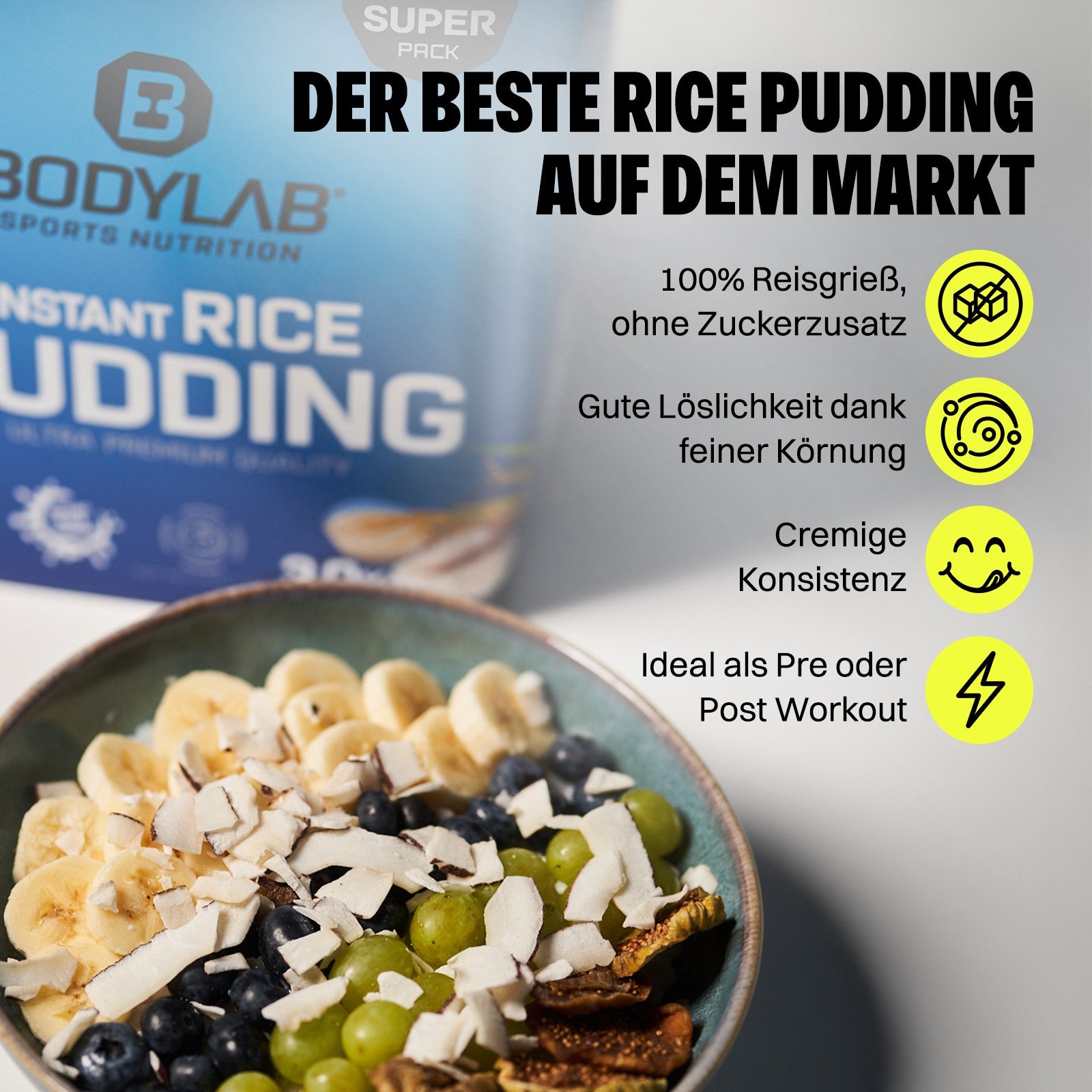 3 x Préparation instantanée pour riz au lait (3000g chacun)