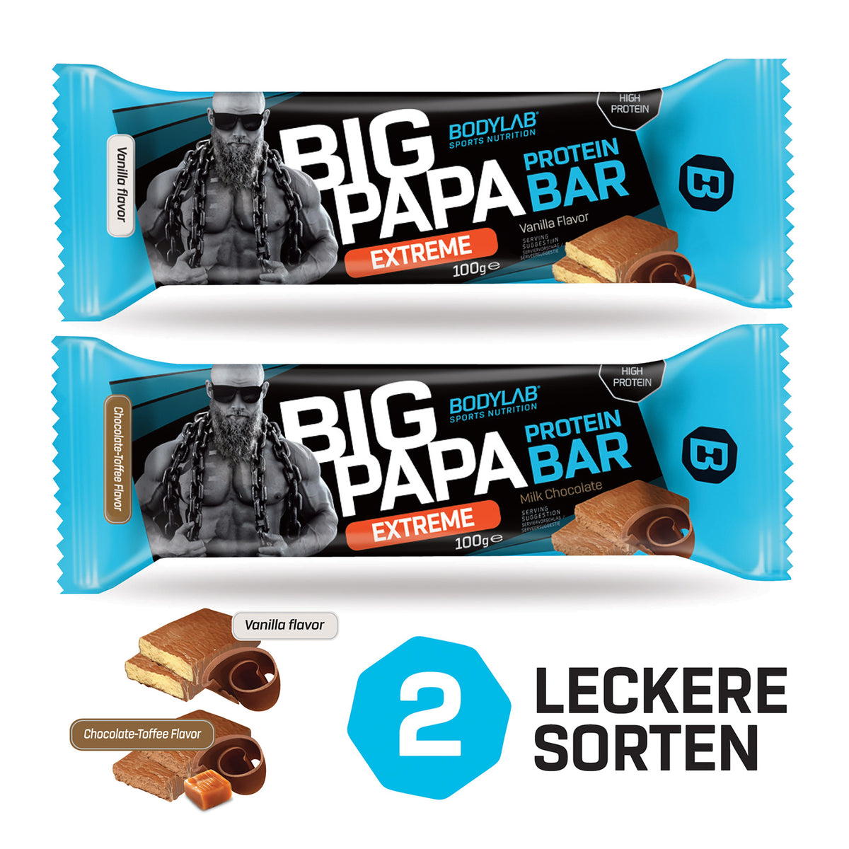 BIG PAPA Barre Protéinée 50% Extreme (12x100g)