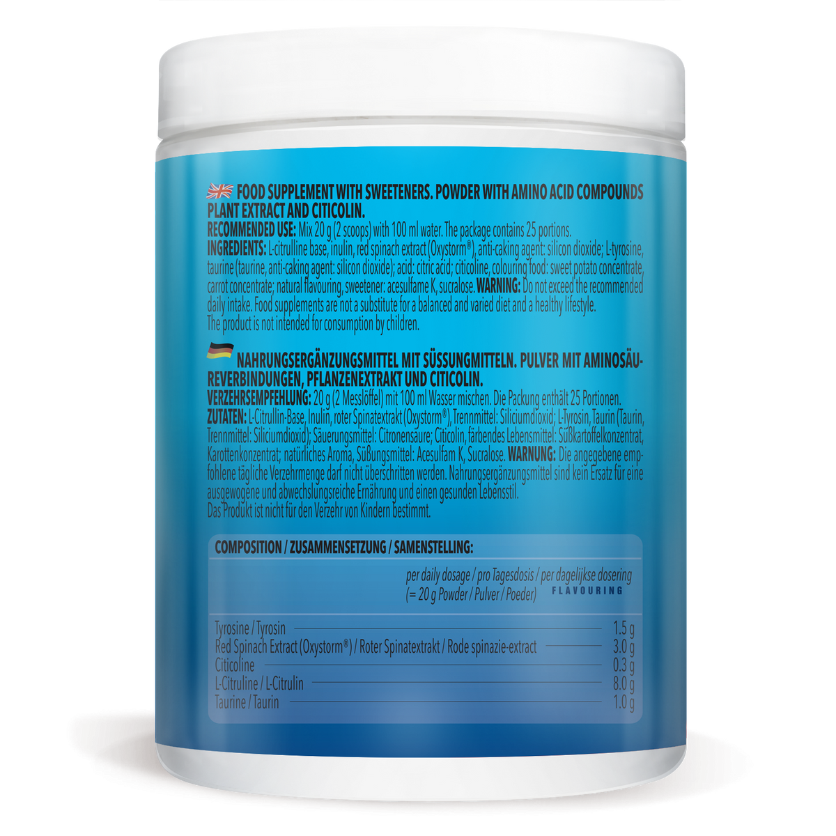 2 x Alpha Storm - OXYSTORM® Pre Workout Orange Sanguine (500g chacun)