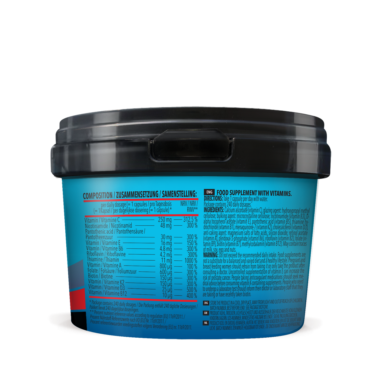 Bodybuilder Vitamines Stack (240 gélules)
