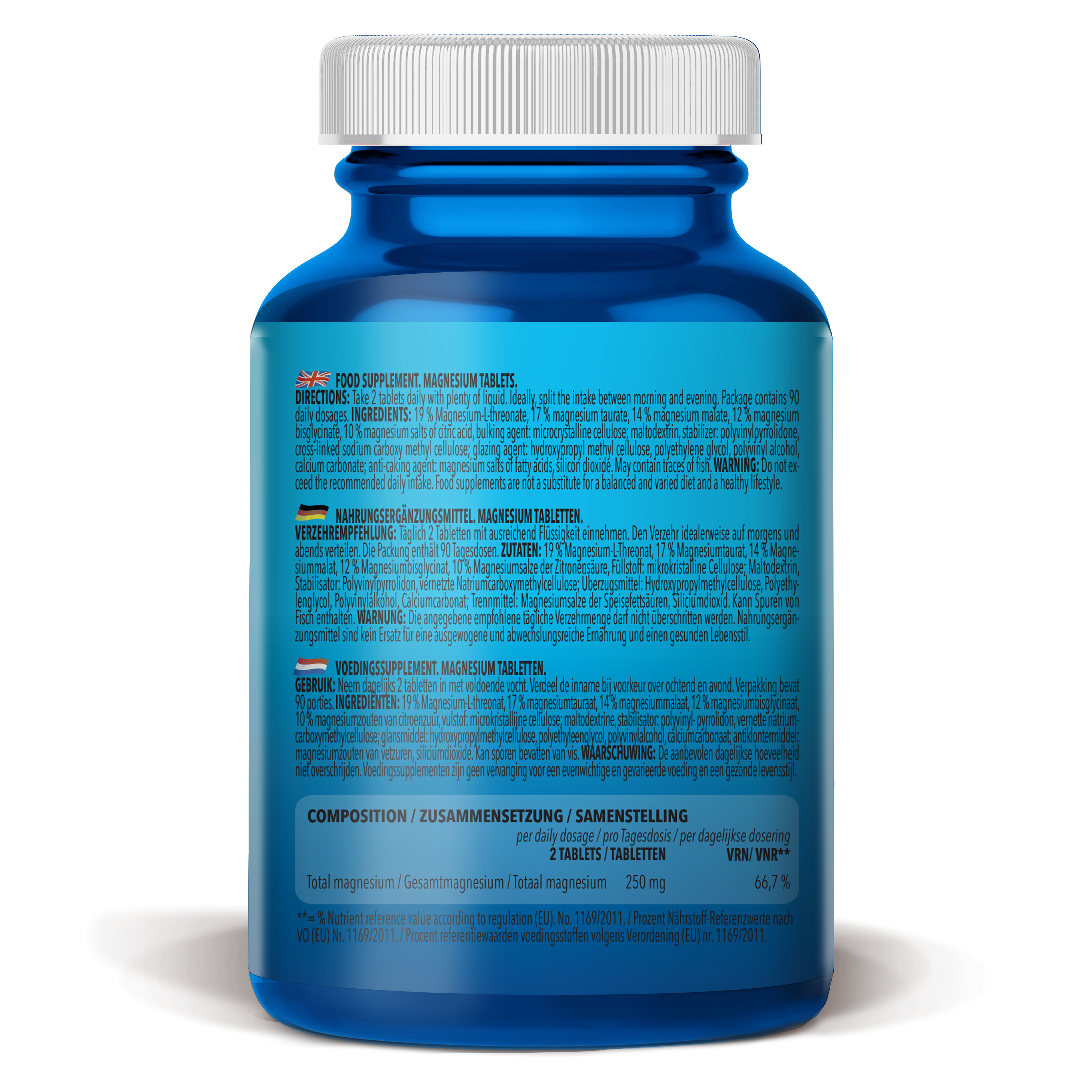 100% Magnesium Bisglyconat (180 Tabletten)