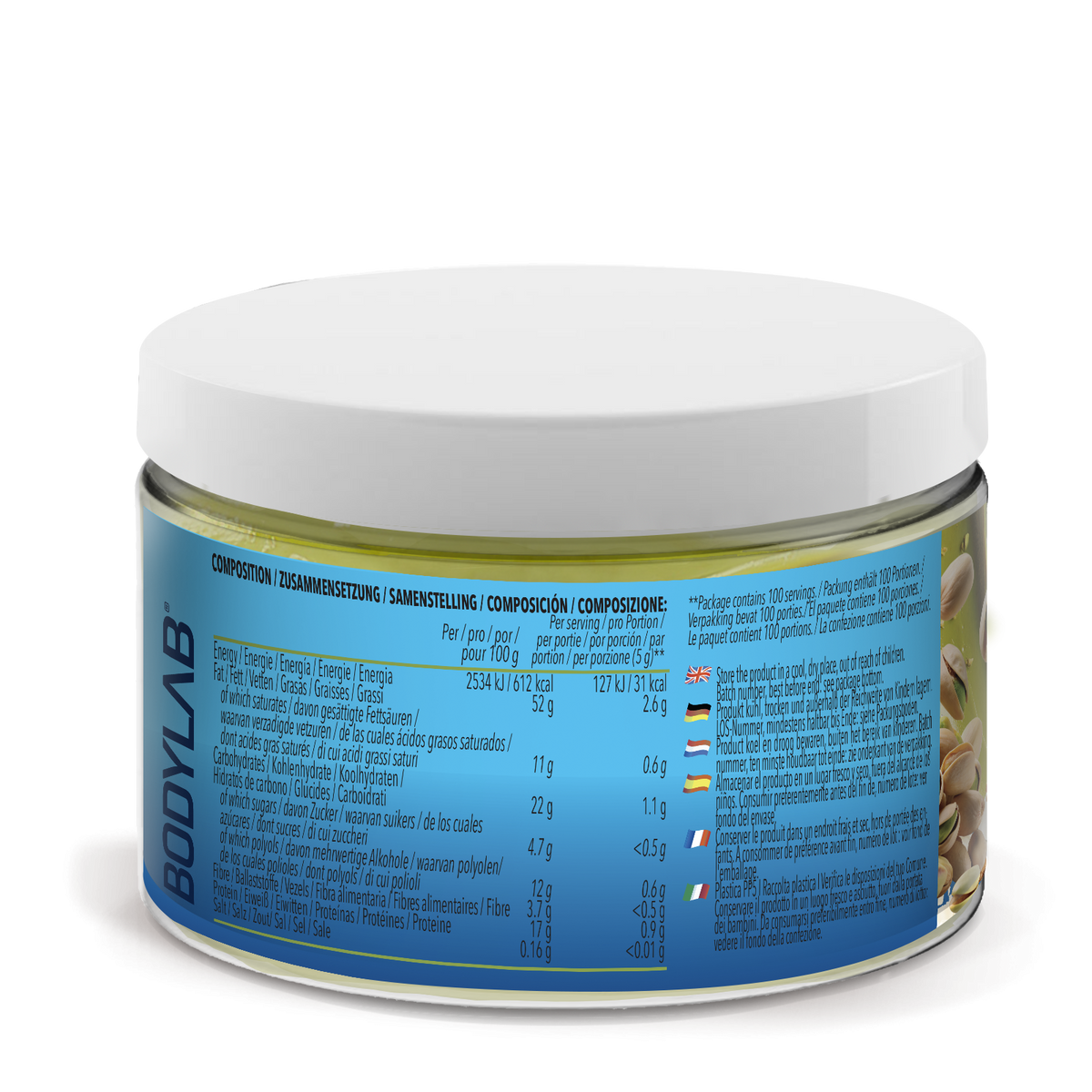 Pâte à tartiner pistache chocolat blanc (500g)