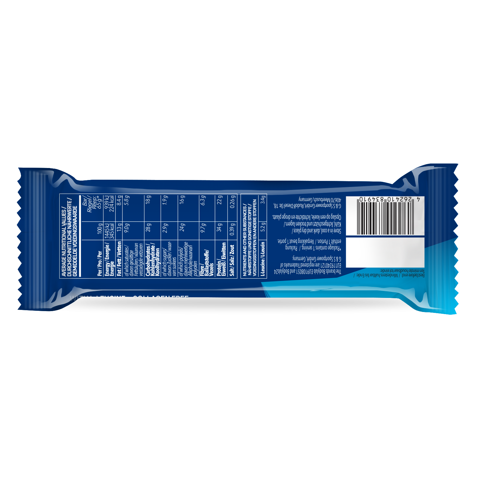 Prime Crunchy Protein Bar - 3 g Leucin (12x65g) White Chocolate & Coconut