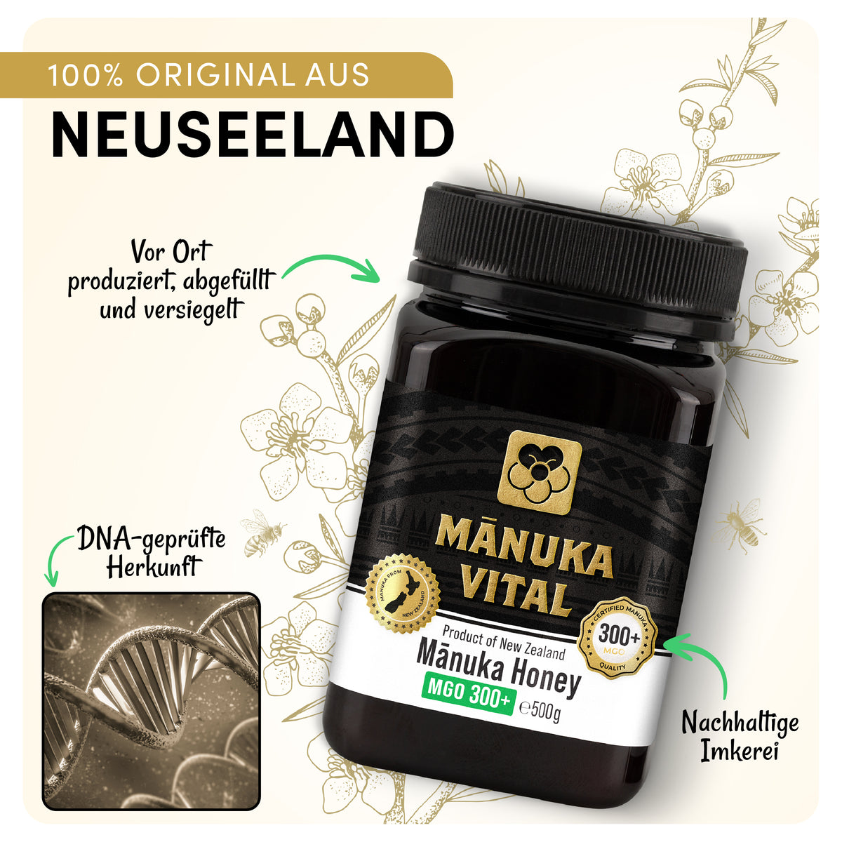Manuka Vital Honig MGO 300+ (500g)