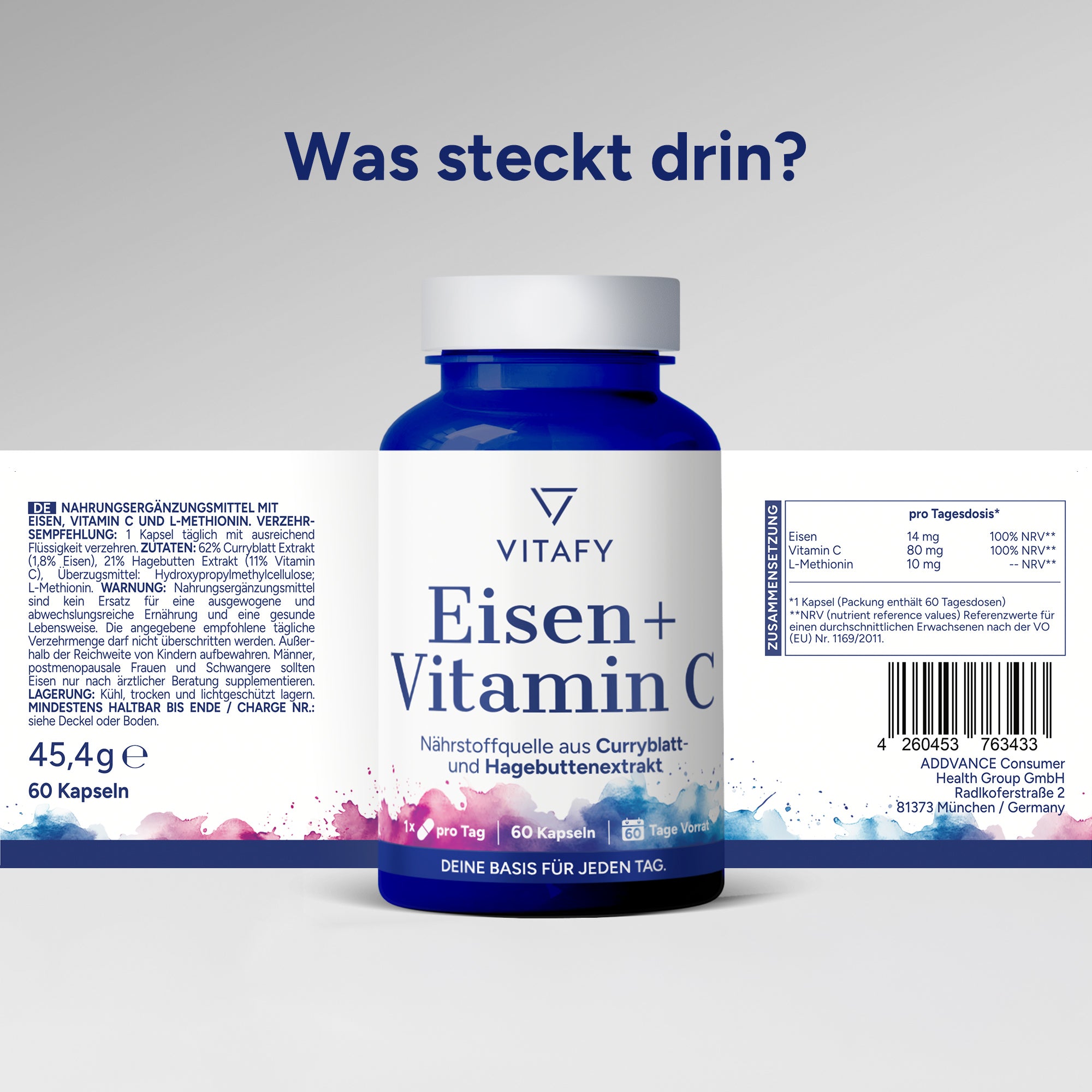 Fer + Vitamine C (60 capsules)
