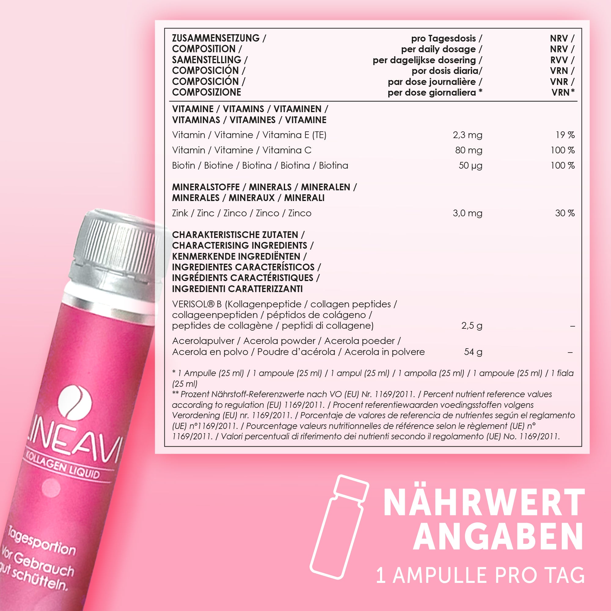 LINEAVI Kollagen Liquid (30x25ml Trinkfläschchen)